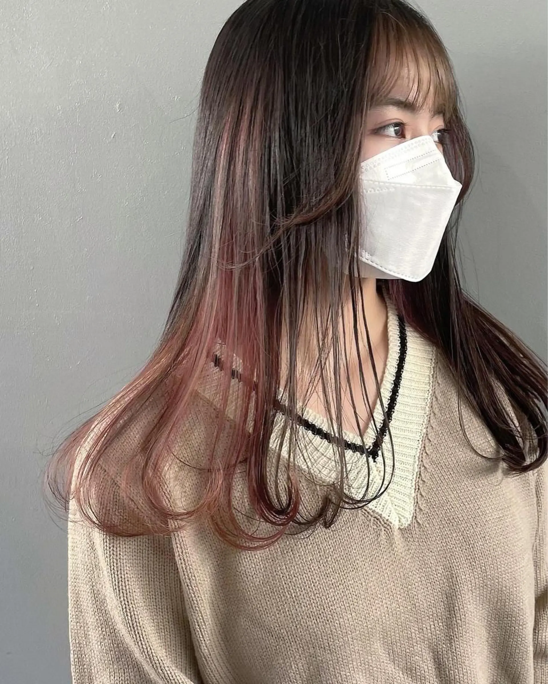 ロング カラー インナーカラー ラベンダーカラー ピンクカラー ピンクラベンダー ヘアカラー トリートメント ヘアセット 💐ナチュラルヘア Kroda💐のヘアスタイル