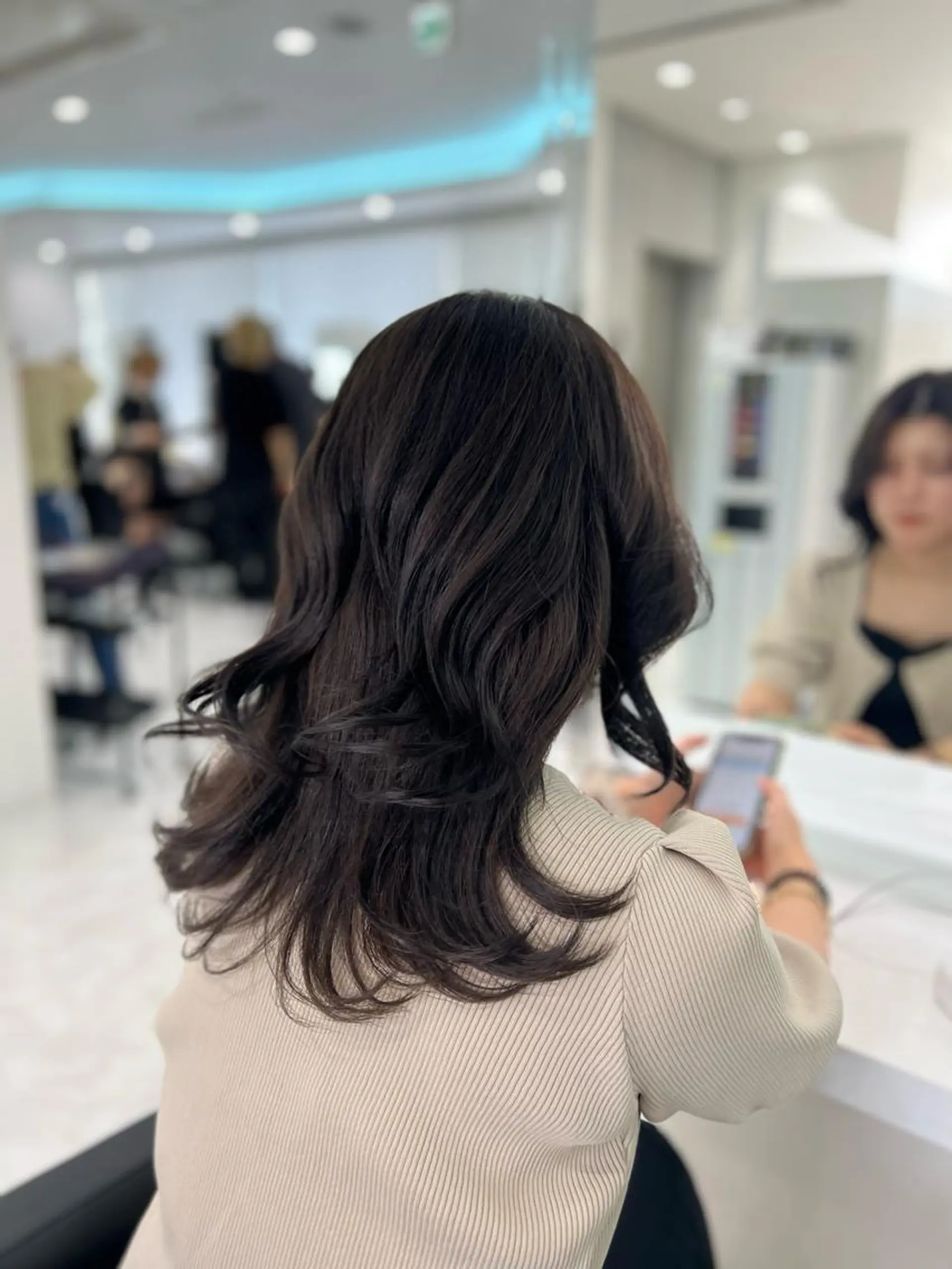 セミロング カット ヘアカラー トリートメント ヘアセット まつパ/ケア ブリーチ/sEnAのヘアスタイル