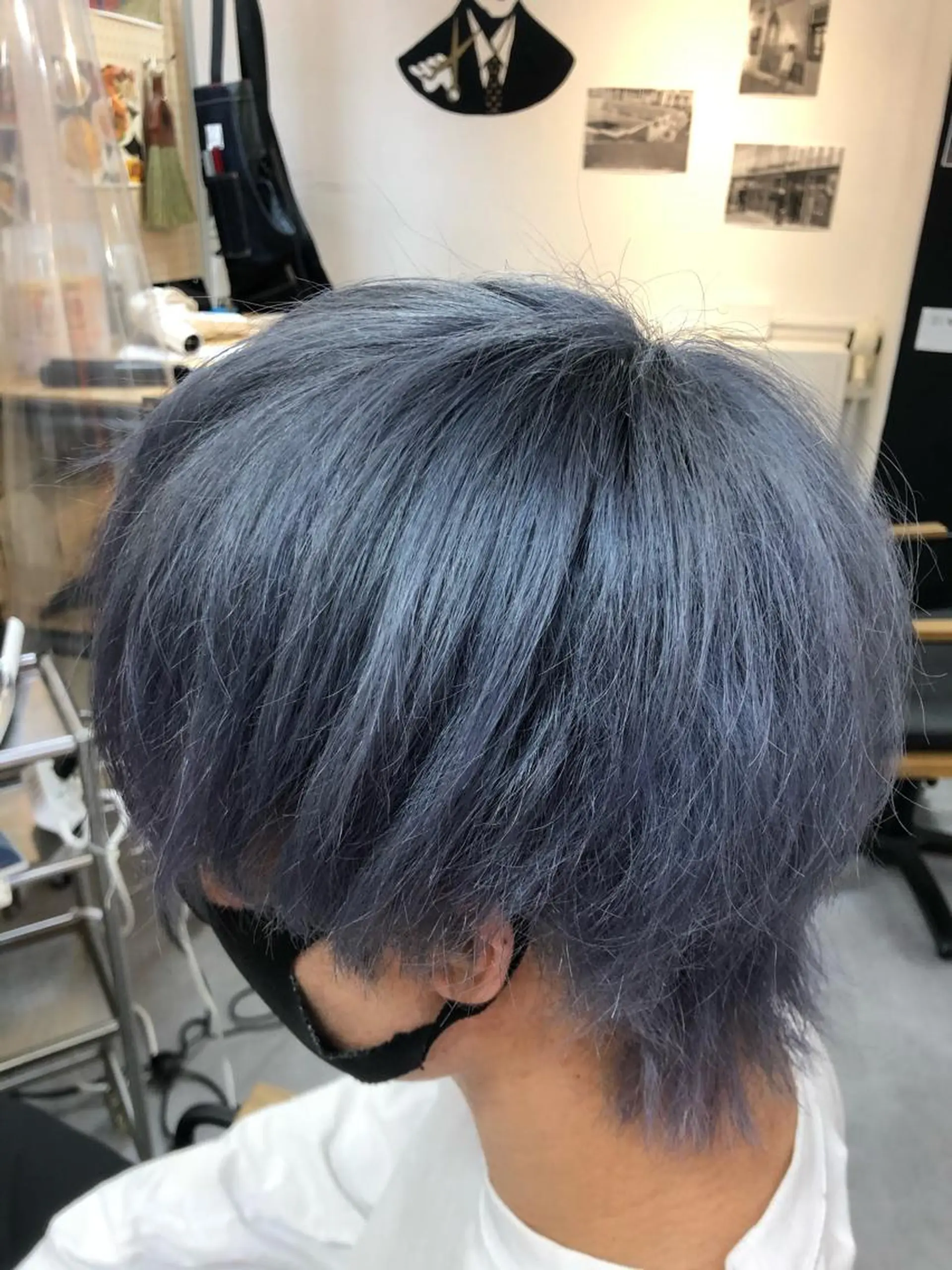 ショート カラー メンズ メンズブリーチ ブリーチ ブルーカラー ケアブリーチ 髪質改善　ナカゾノ タケシのヘアスタイル