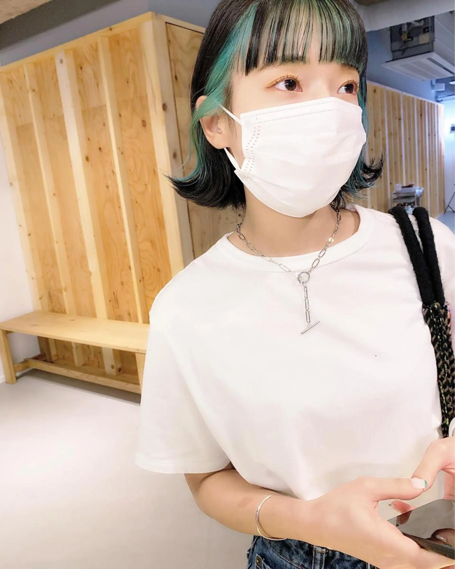 ショート カラー ミストバング  フェイスフレーミング tension 【テンション】のヘアスタイル