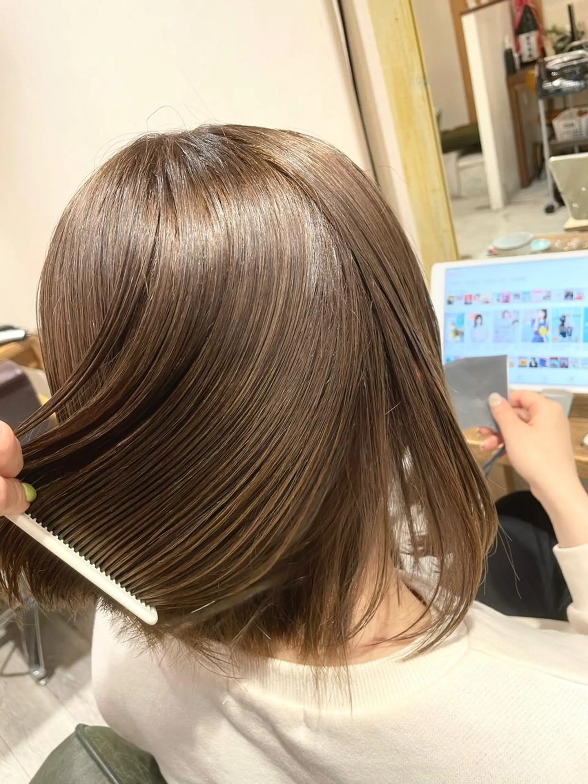 ミディアム カラー 縮毛矯正 ヘアカラー Feria所属・カウンセリング重視 🌿‬Tsuyukiのヘアスタイル