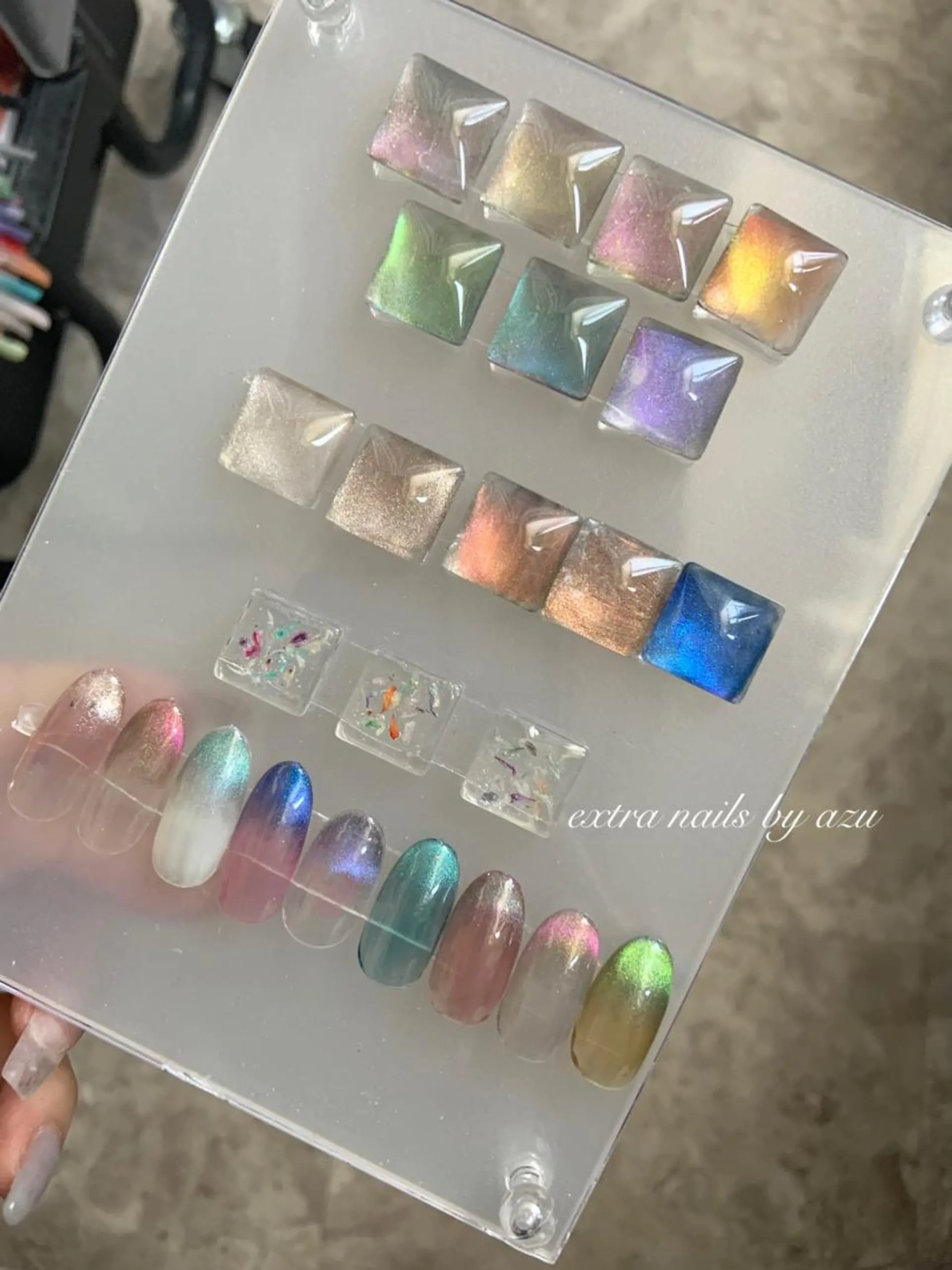 ネイル フレンチネイル マグネットネイル マグネットフレンチ ハンドネイル extranails ／lemellaのネイルデザイン