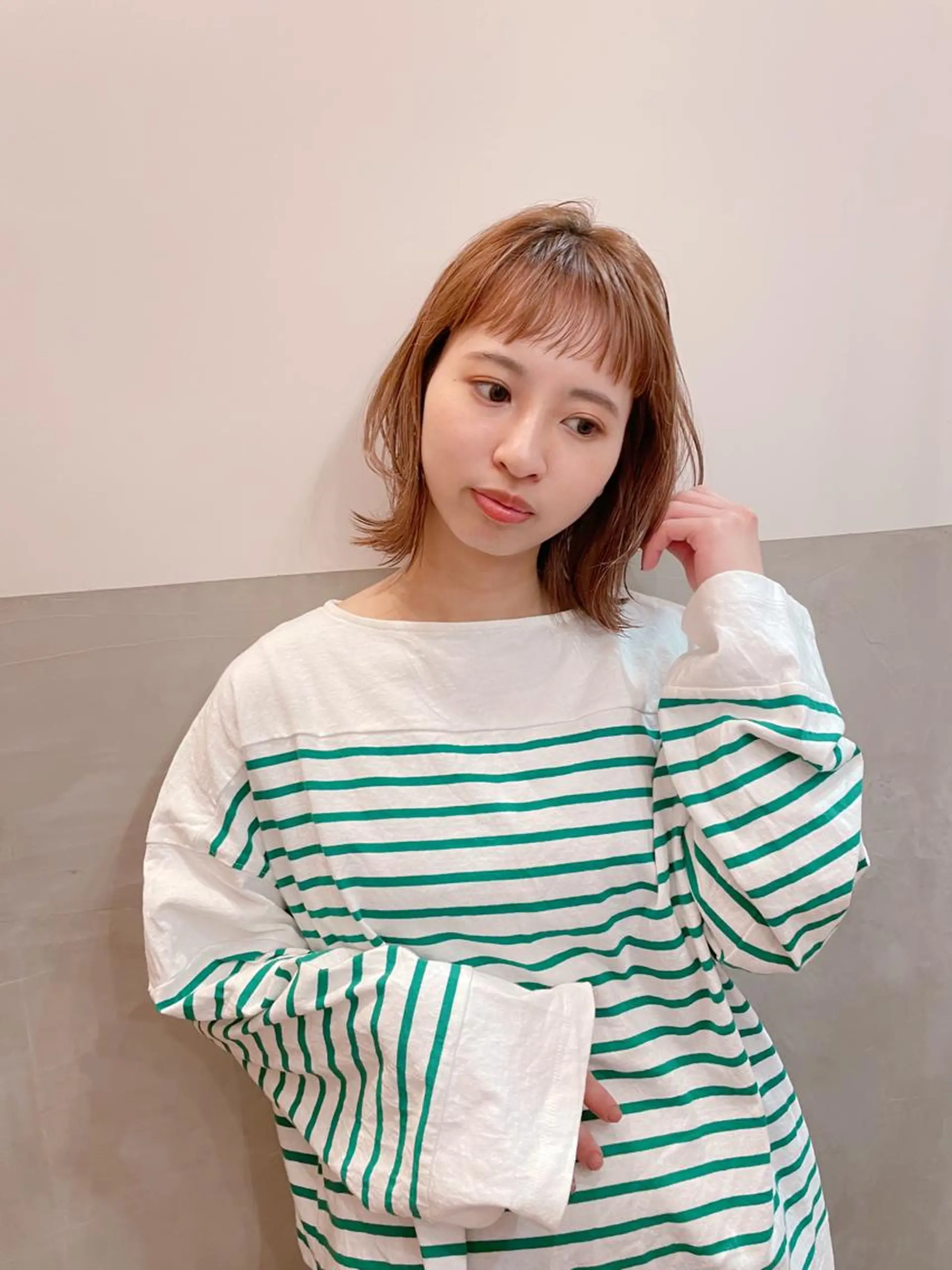 ミディアム トリートメント カット ヘアカラー トリートメント ボブ/ミディアム 親しみやすさ/さくらのヘアスタイル