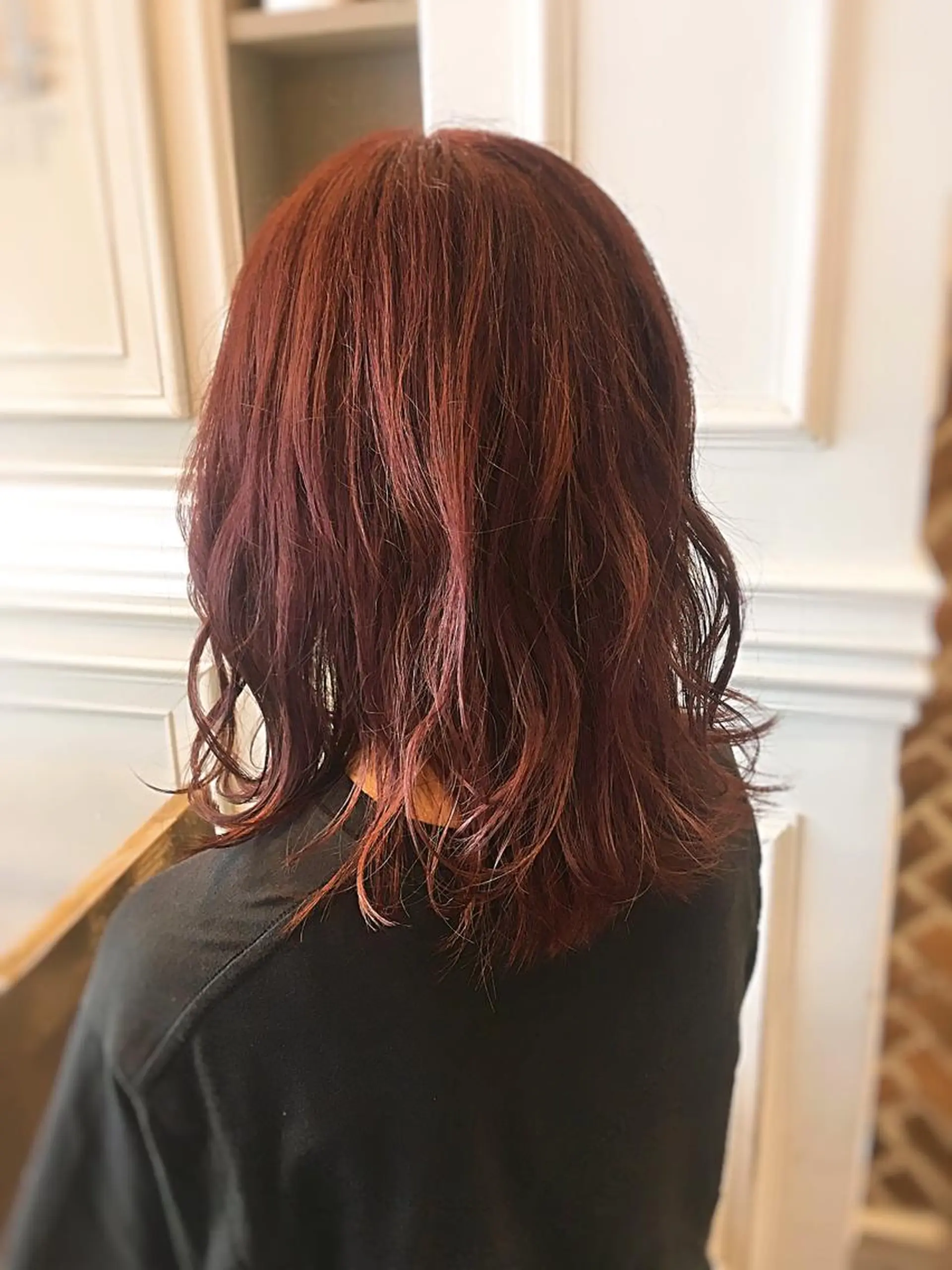 ミディアム カラー ブリーチ レッドカラー カット ヘアカラー トリートメント ダアッカ所属・高木 陽平のヘアスタイル