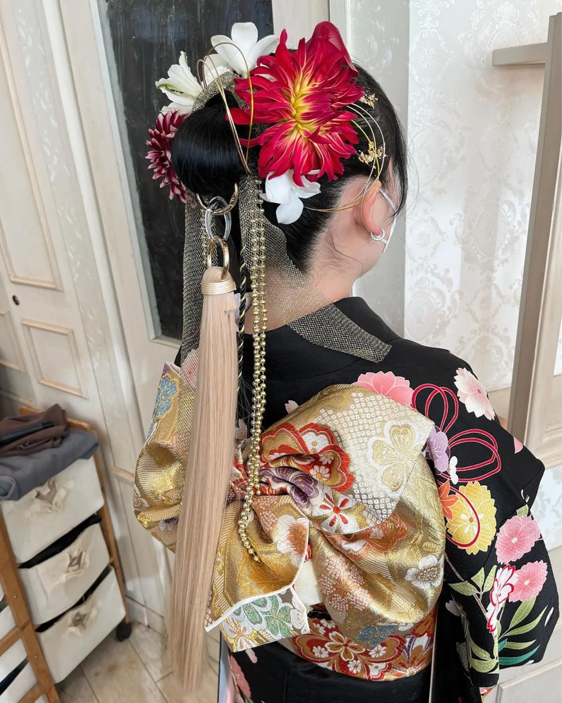 ミディアム ヘアアレンジ 着付け サソウ ユリエ🥥のヘアスタイル