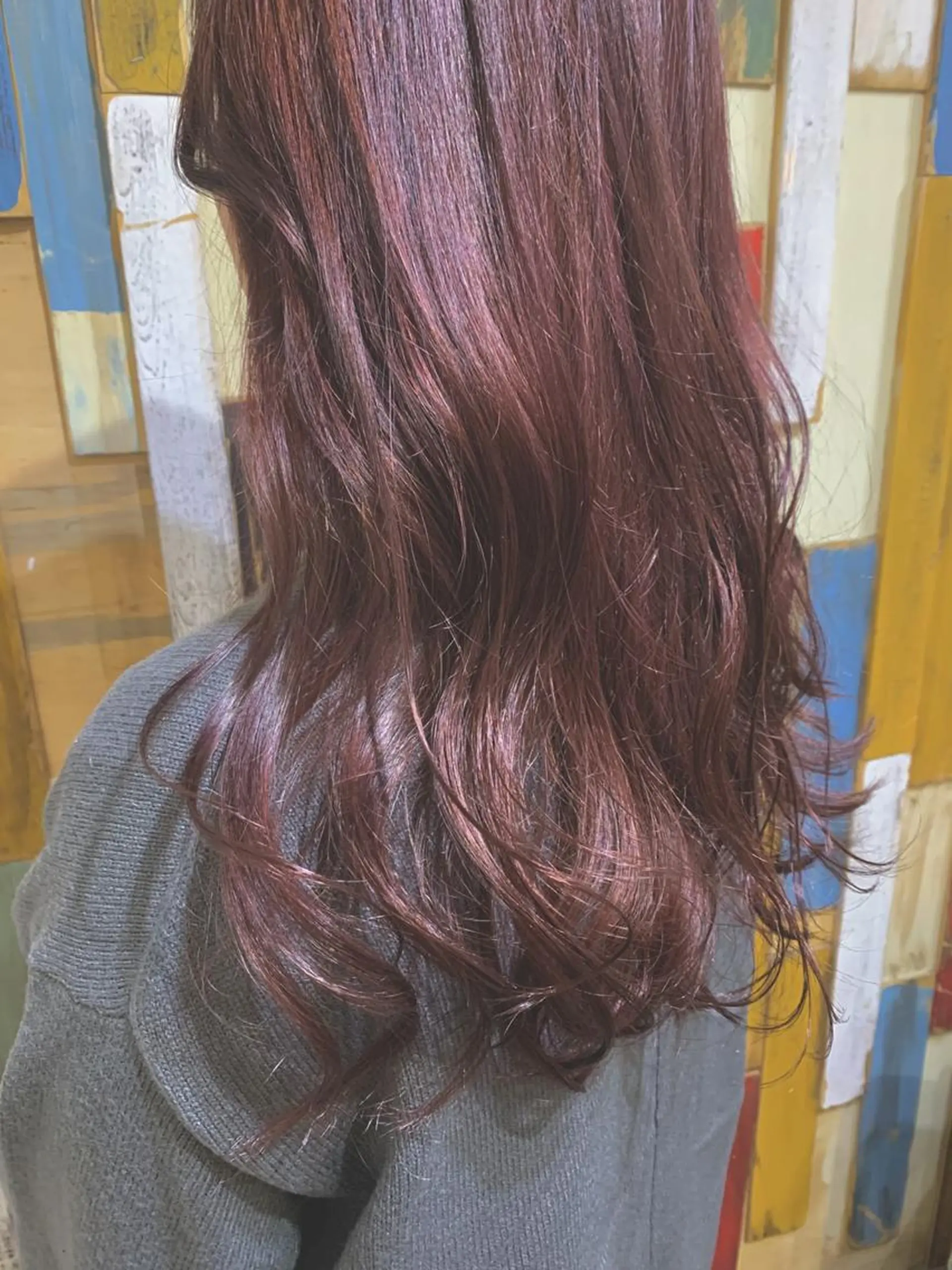 パーマ カラー セミロング カット ヘアカラー トリートメント 嶋村夏実🌼レイヤー 🌸白髪ぼかしのヘアスタイル