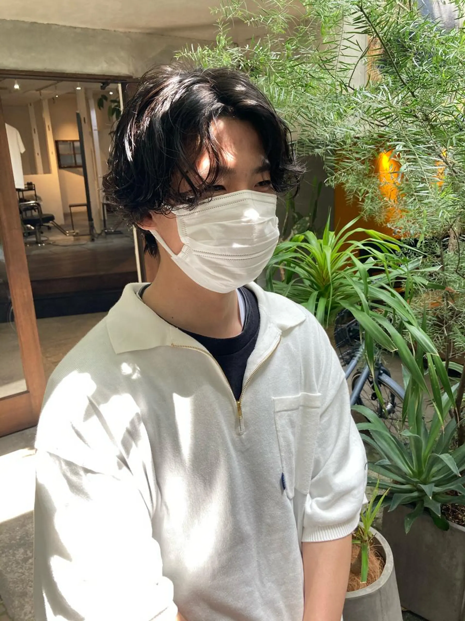 メンズ センターパート メンズパーマ 金田 夏野のヘアスタイル