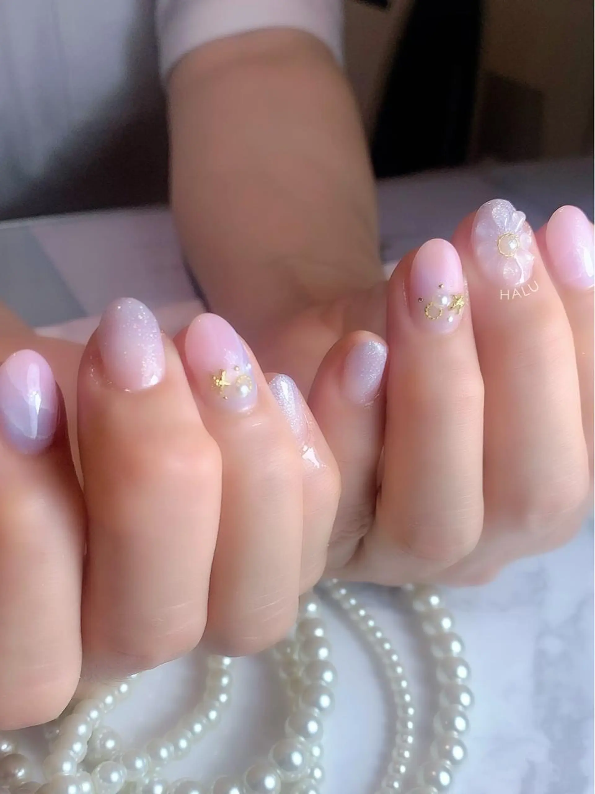 ネイル フラワーネイル ぷっくりネイル HALU ハルのネイルデザイン