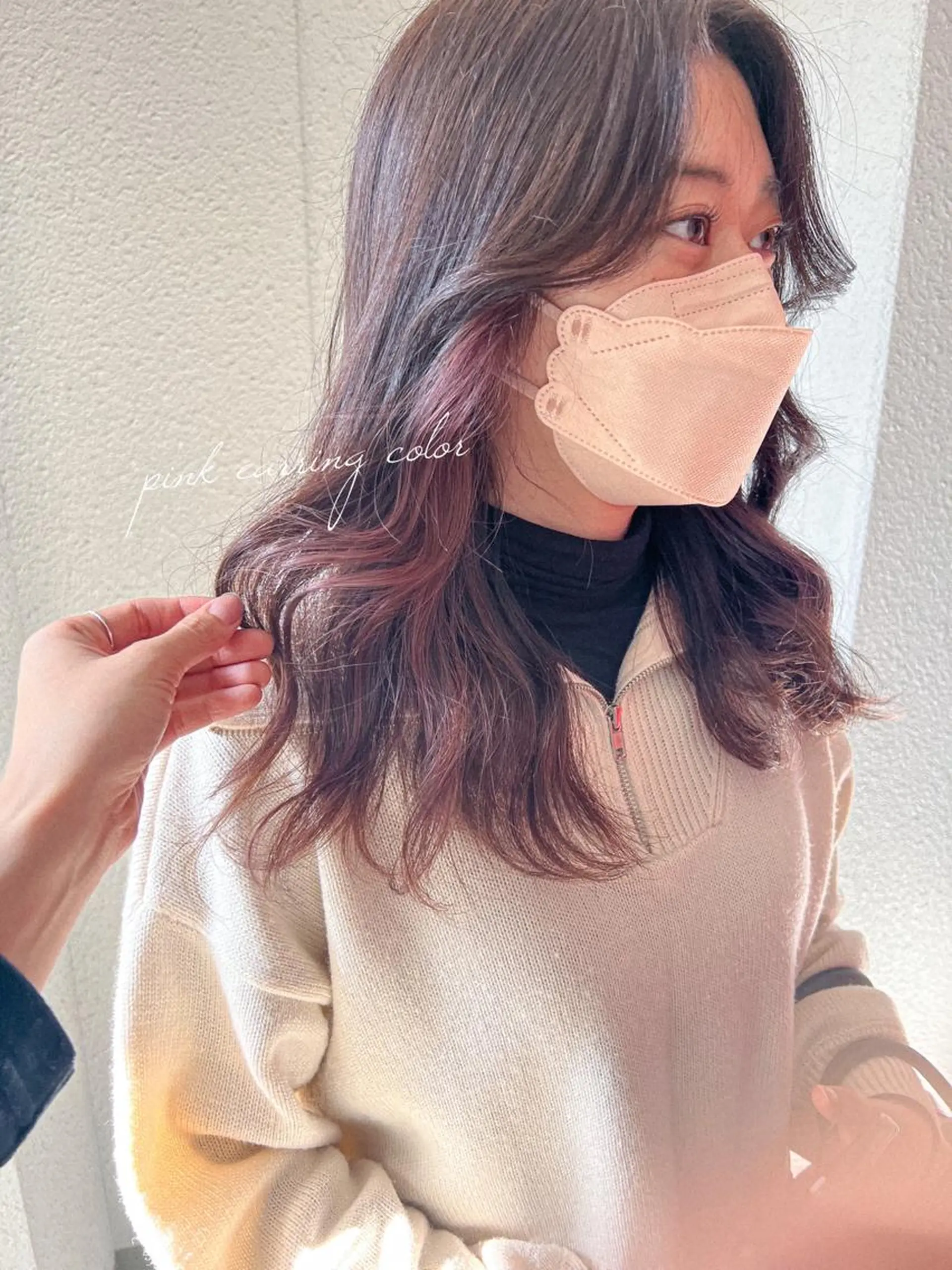 セミロング カラー ヘアカラー カラーパティシエ facce🌼ikoのヘアスタイル