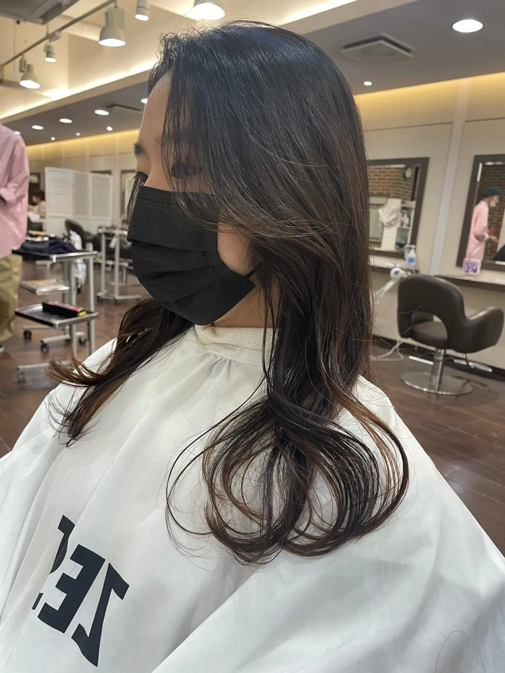 ロング 顔周りカット 韓国風ヘア レイヤーカット カット 韓国ヘア🦋 MIYUのヘアスタイル