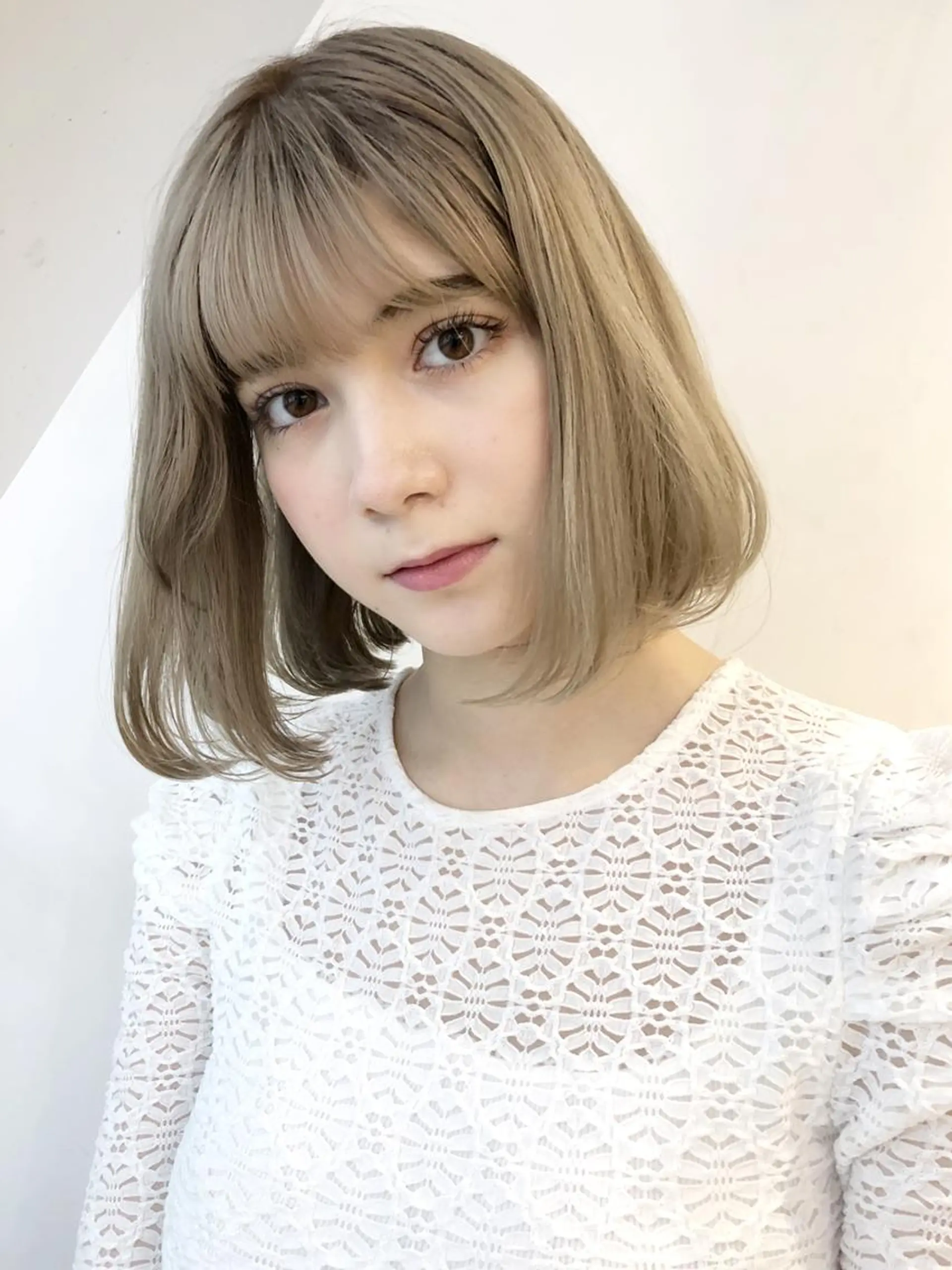 ミディアム カラー パーマ ヘアアレンジ ボブ ITbyALBUM 中野店のヘアスタイル