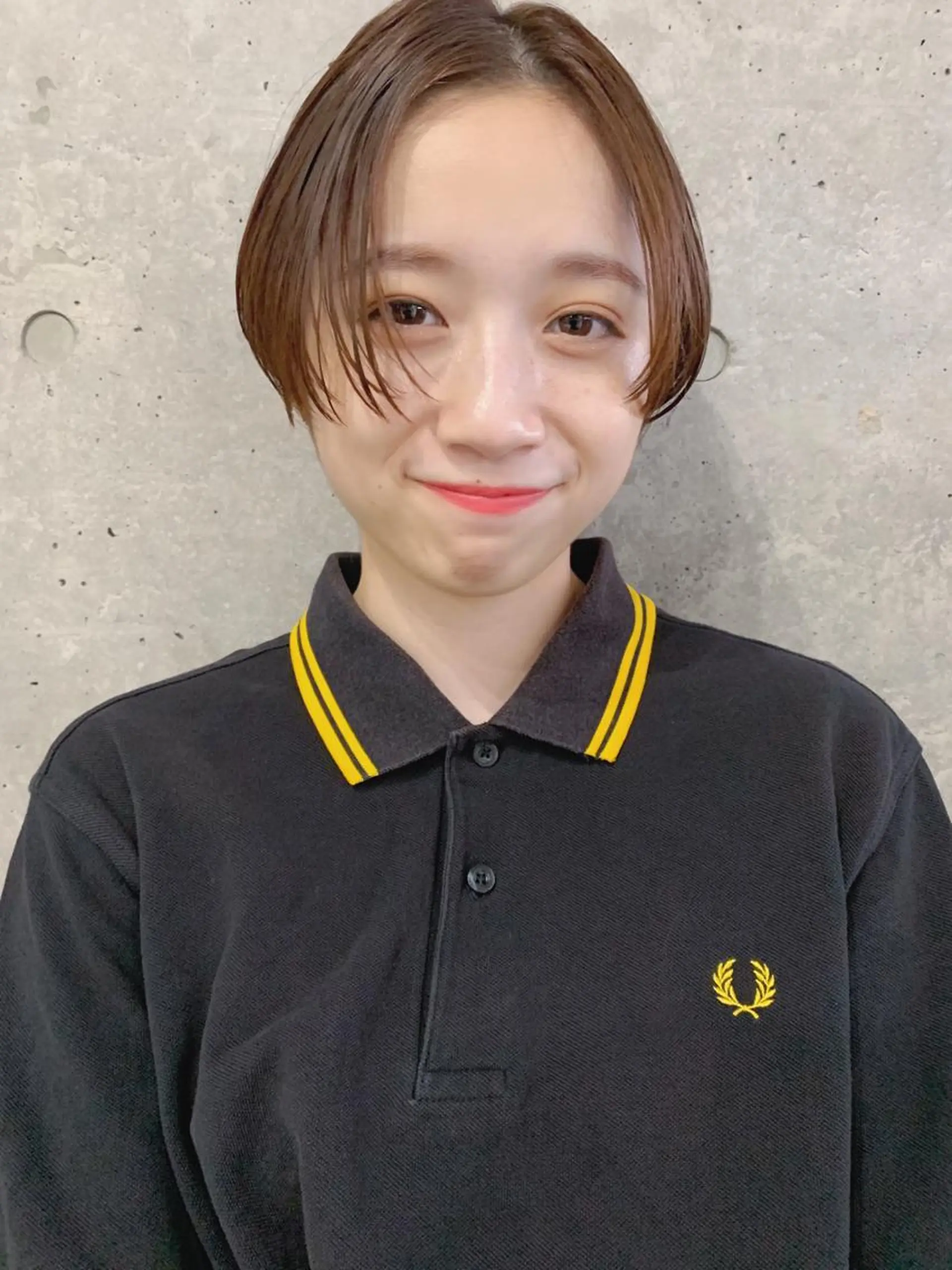 ショート カラー ボブパーマコテ巻き風 パーマNo1深江秀平のヘアスタイル