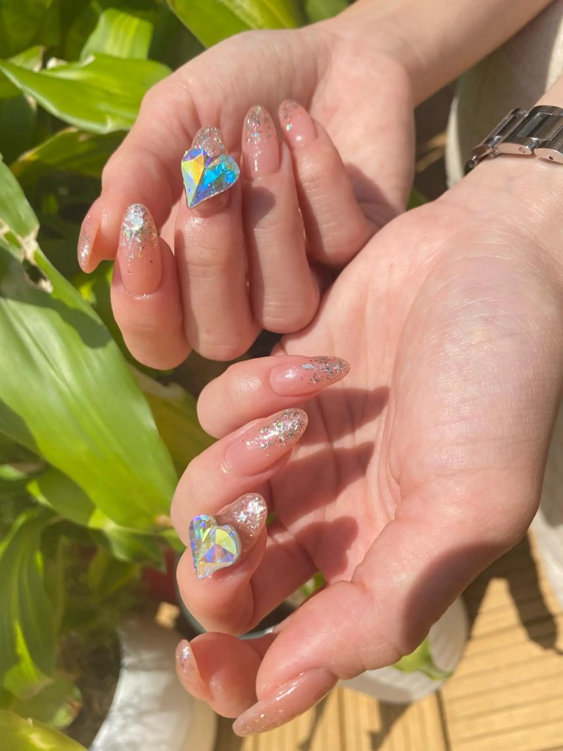 ネイル 長さ出し グラデーション ラメ(グリッター) ピンク ピンクベージュ ハンドネイル Bianca 美浜店 masuのネイルデザイン