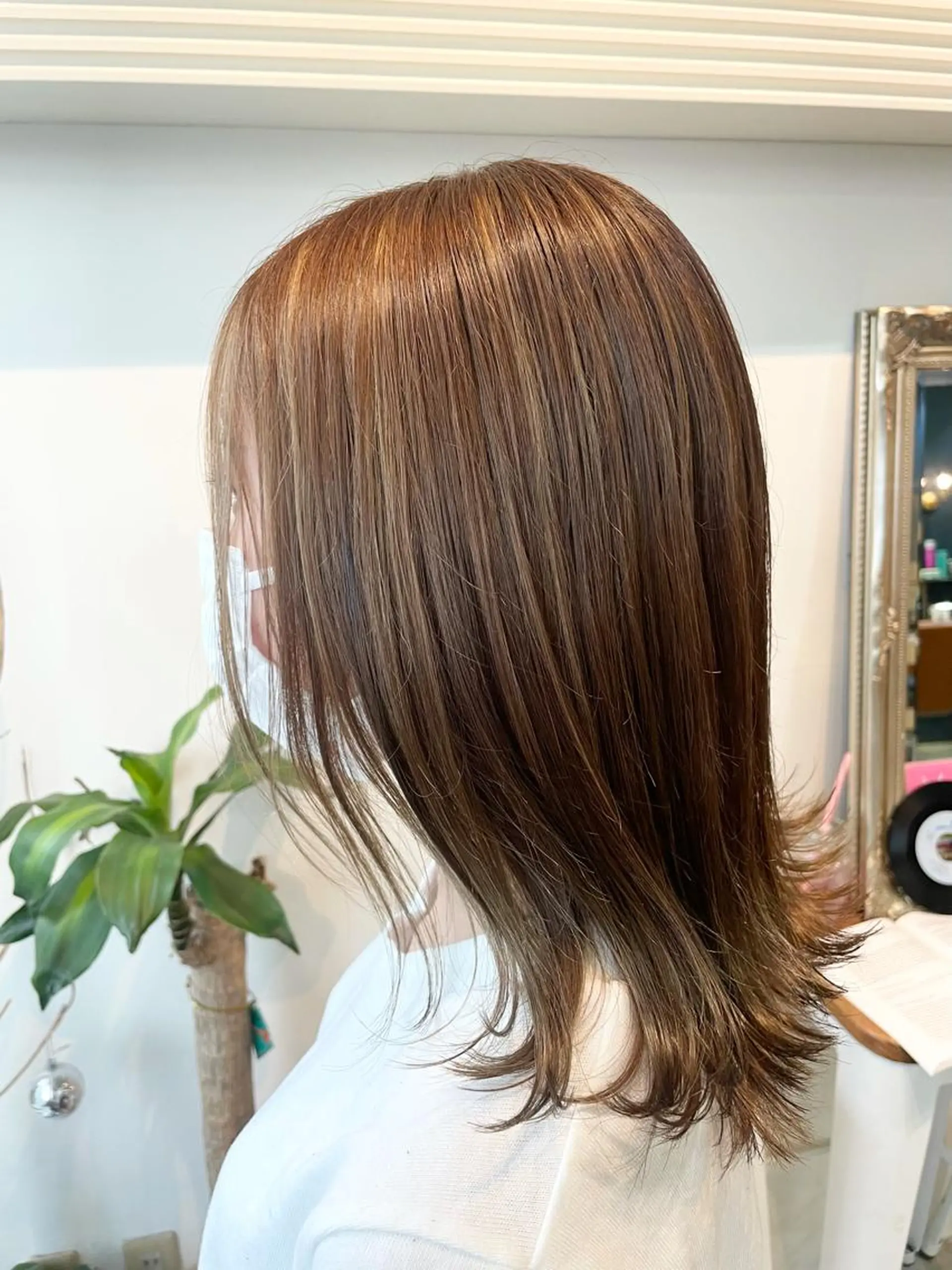 ミディアム カラー ベージュカラー ハイライトカラー ハイライト ヘアカラー トリートメント 💐パーソナルカラー /市橋加菜💐のヘアスタイル