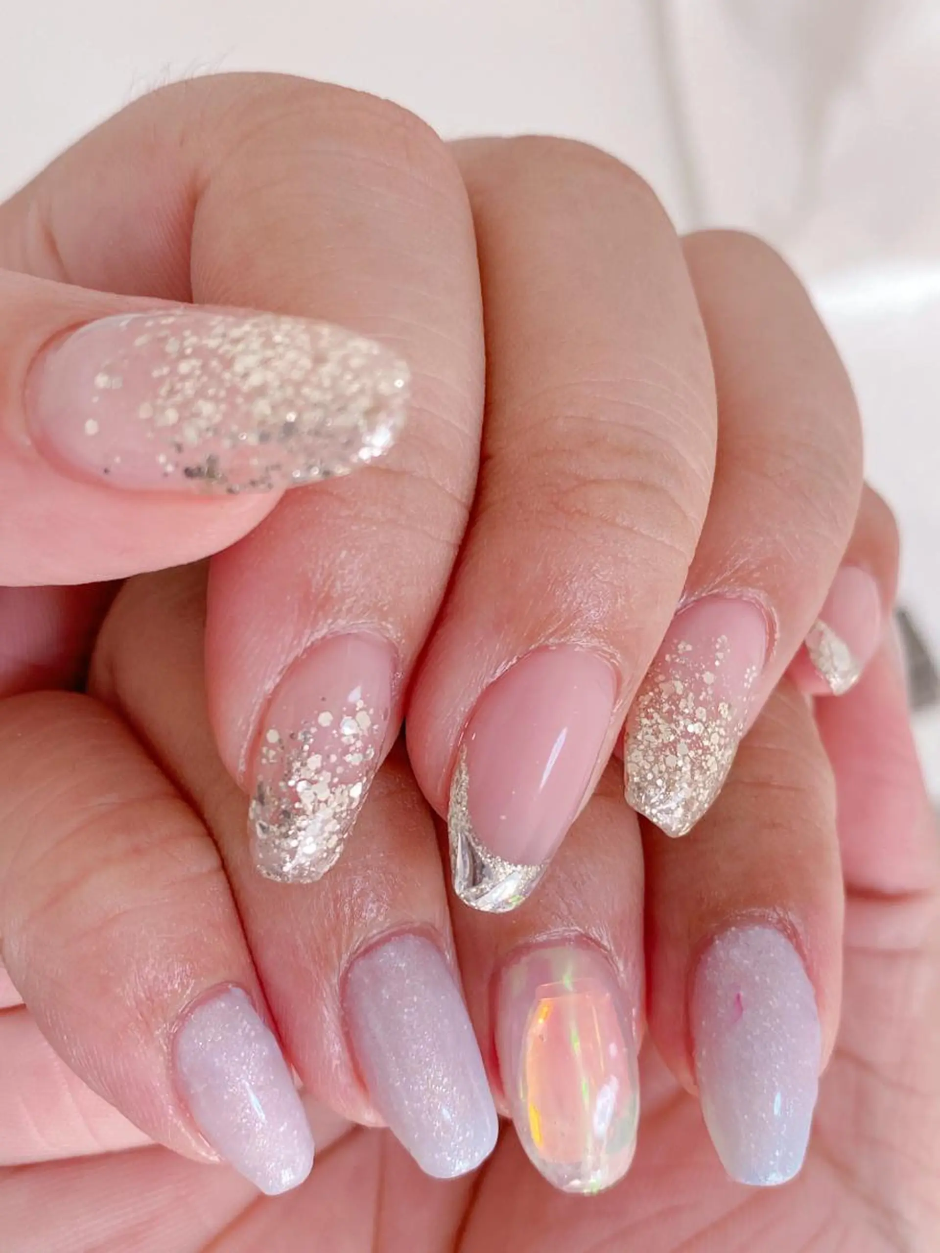 ネイル フレンチネイル ガラスフレンチ 大人キレイ 𝑁𝑖𝑥𝑖𝑠のネイルデザイン