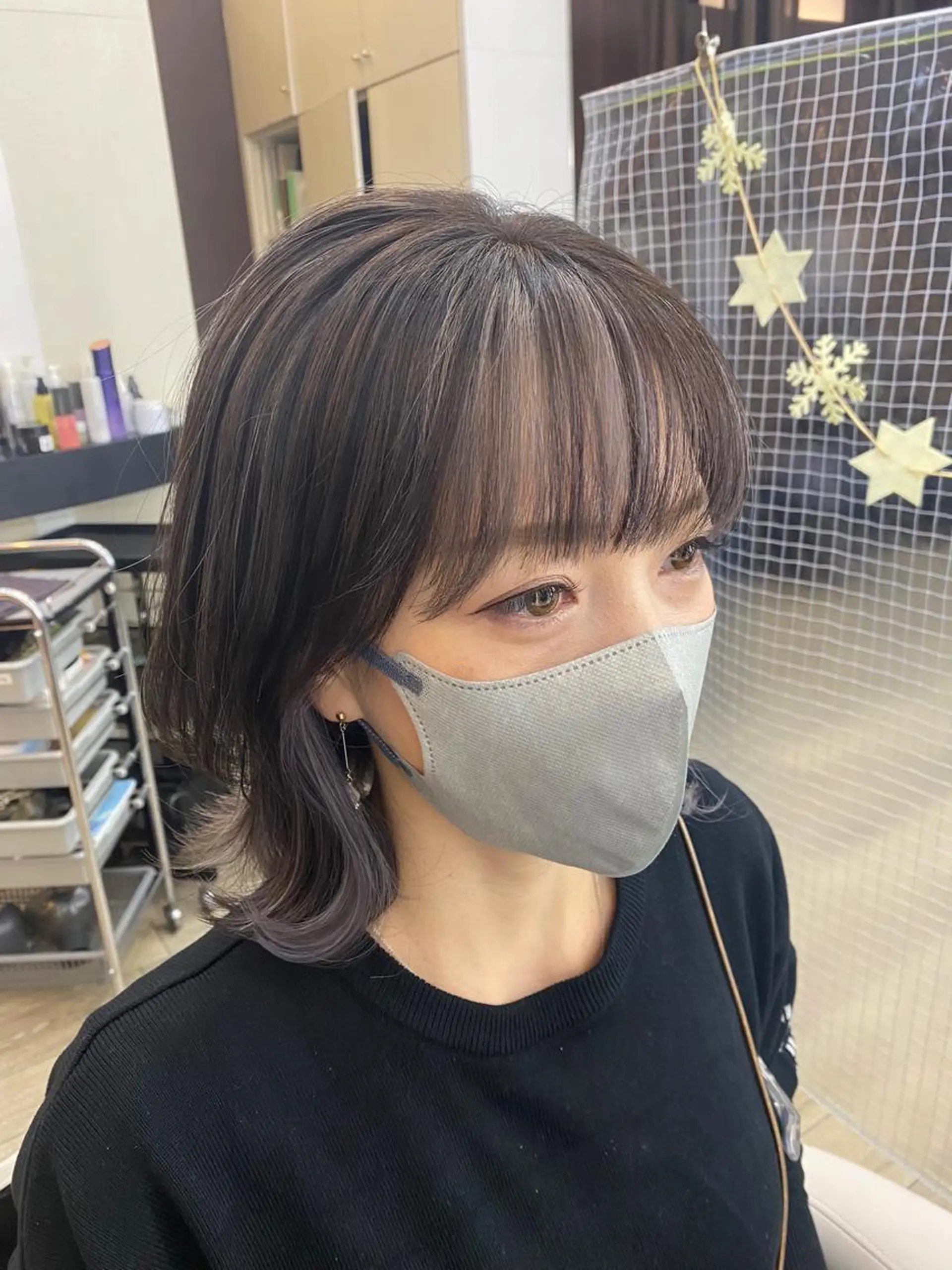 ミディアム カラー ハイライトカラー ハイライト カット ヘアカラー トリートメント 市川 博紀 副店長のヘアスタイル