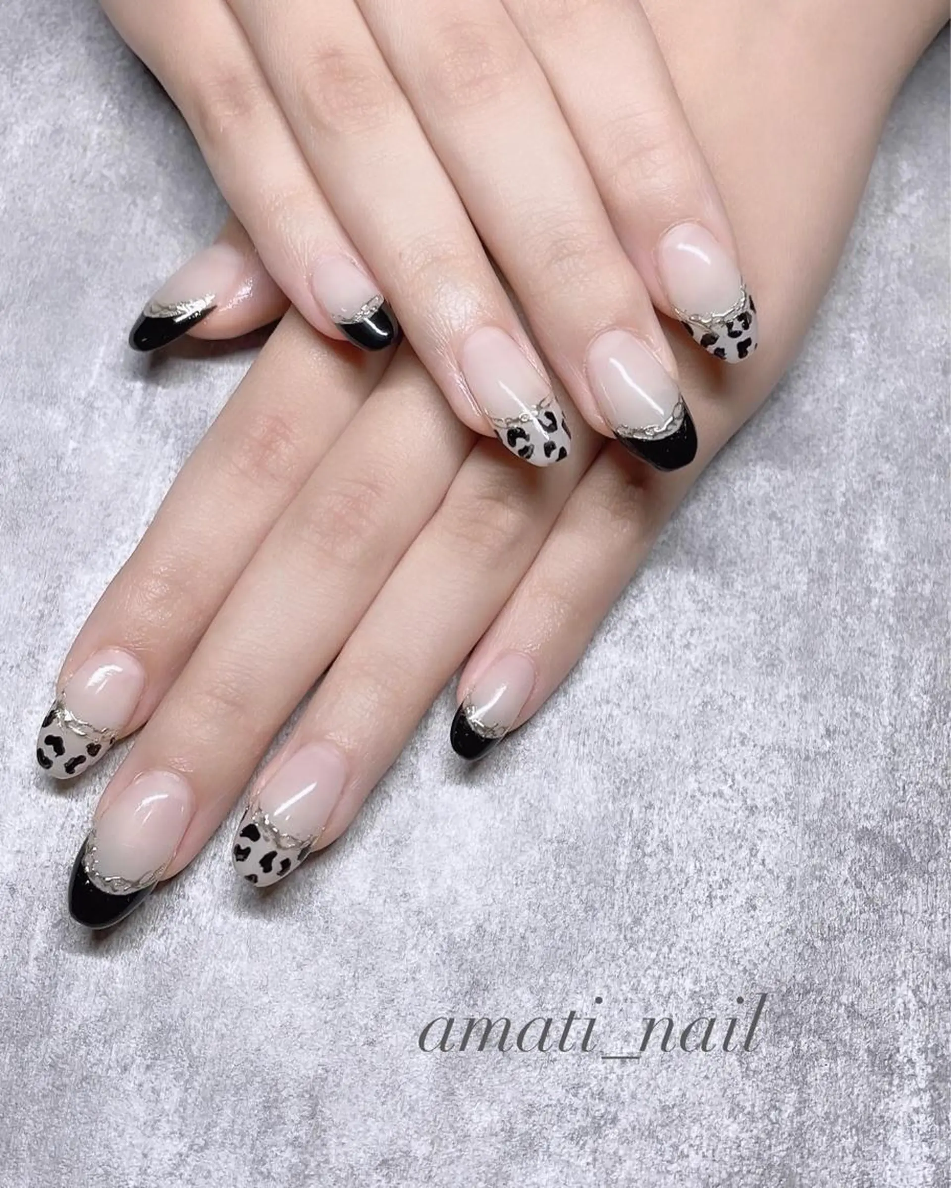 ネイル アニマル柄 マグネットネイル ミラーネイル ニュアンスネイル ワンカラーネイル ハンドネイル amati_nail TAKAKOのネイルデザイン