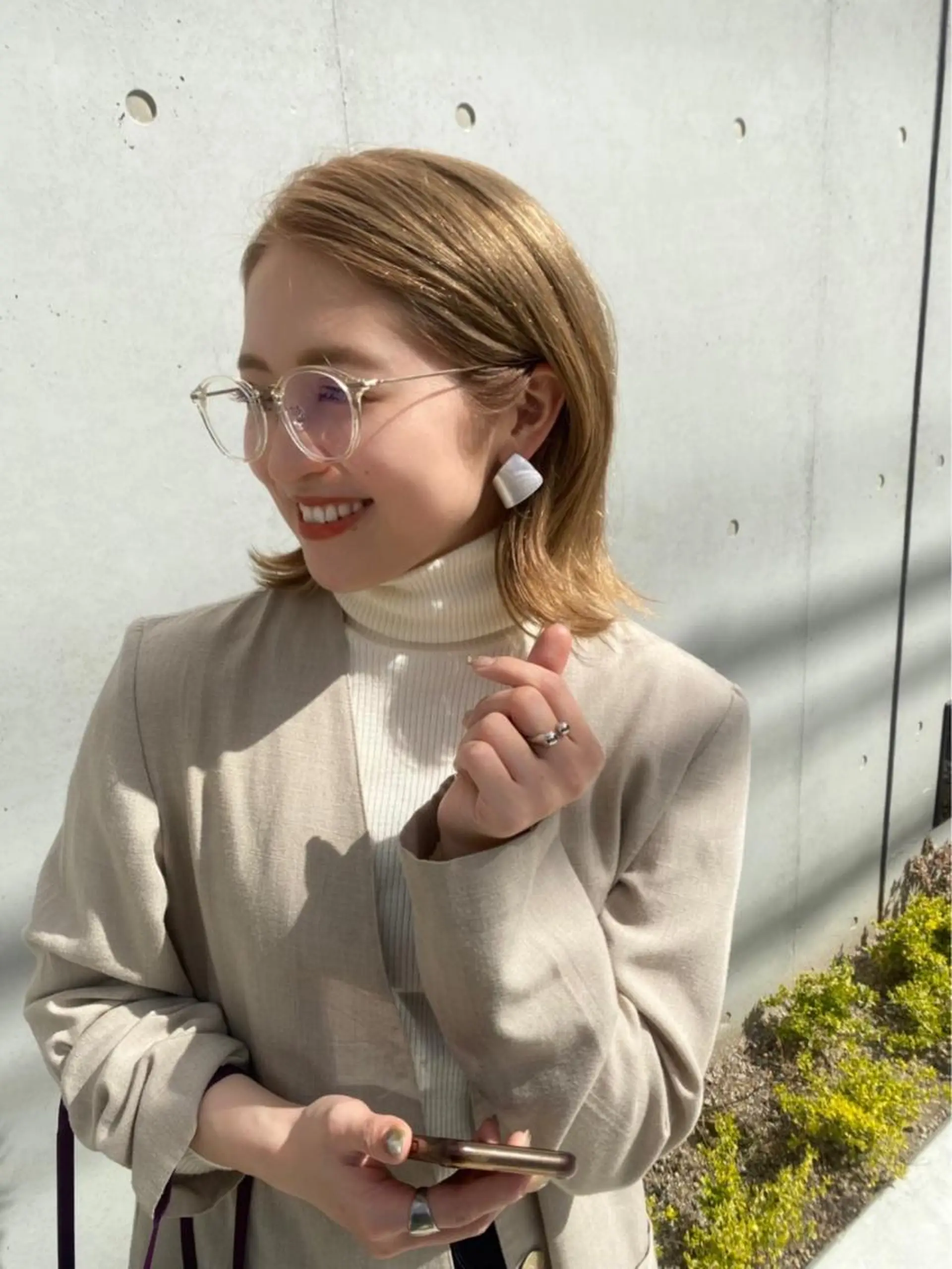 ミディアム 外ハネヘア 齋藤 リクのヘアスタイル