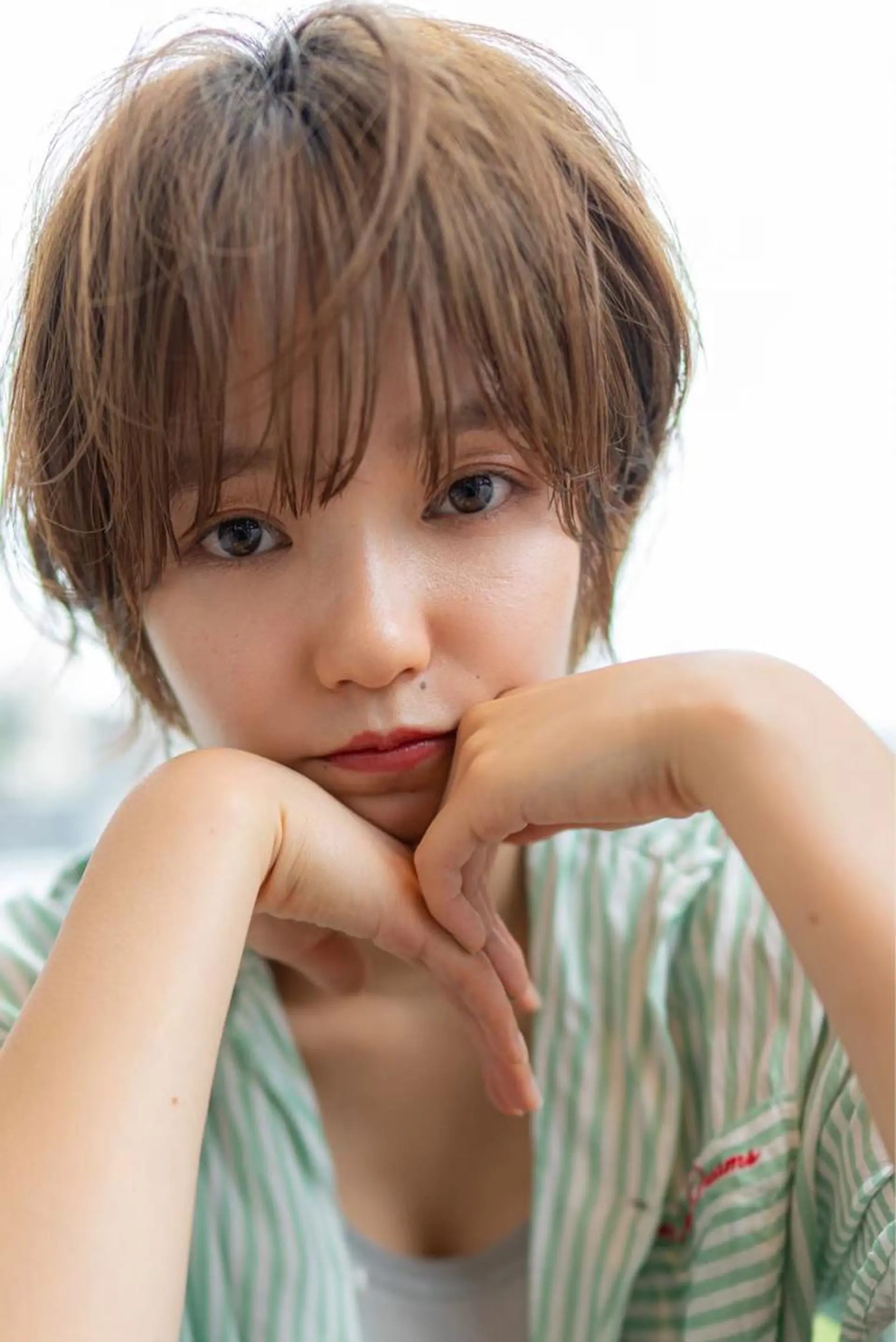 ショート カラー 丸みショート ベージュカラー ショートヘア RAF TOKYO所属・10月限定モニター 髪質改善美髪矯正のヘアスタイル