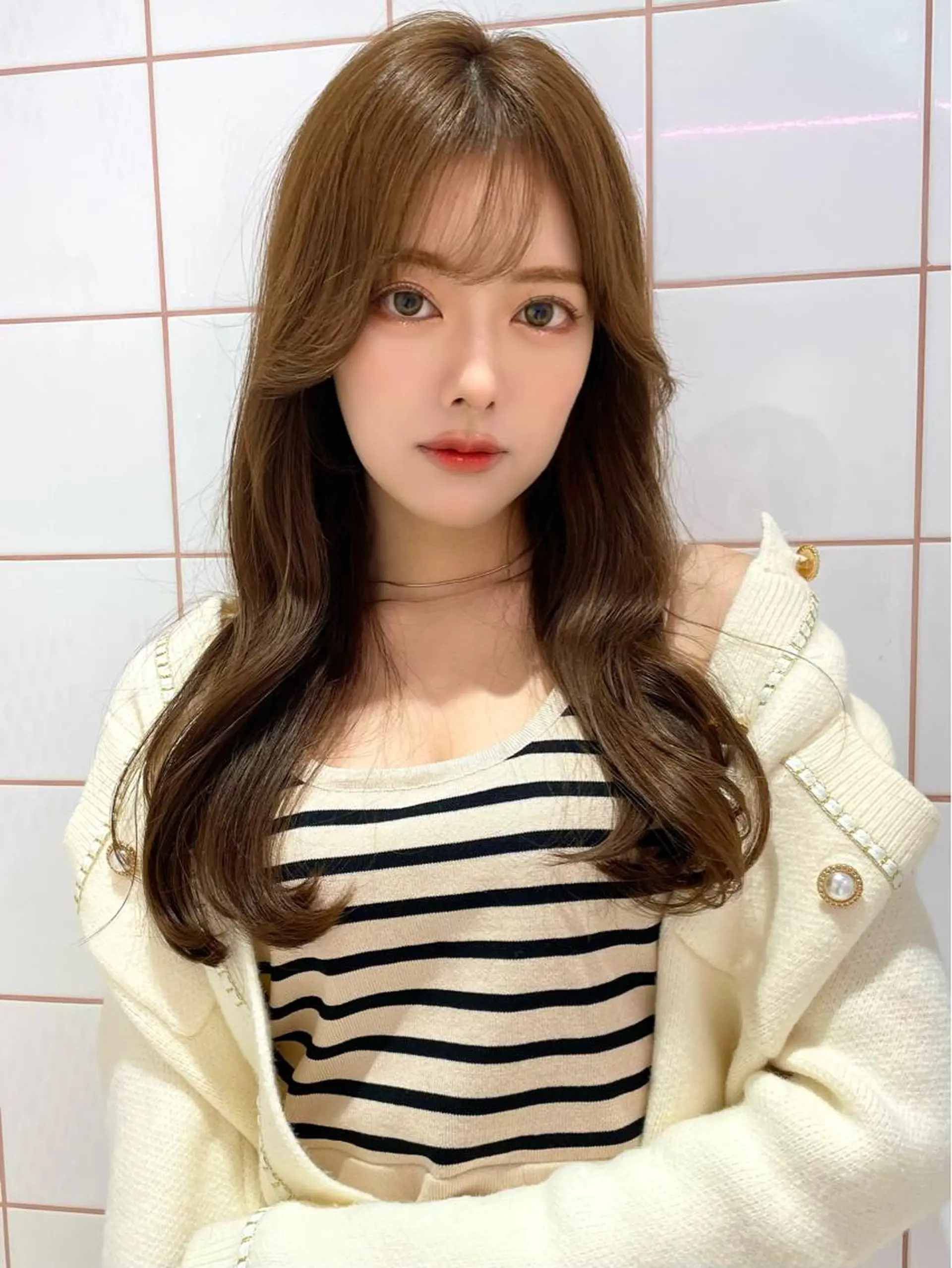 セミロング カラー 韓国ヘア🤍顔周り/ 髪質改善✨/林遼一郎のヘアスタイル