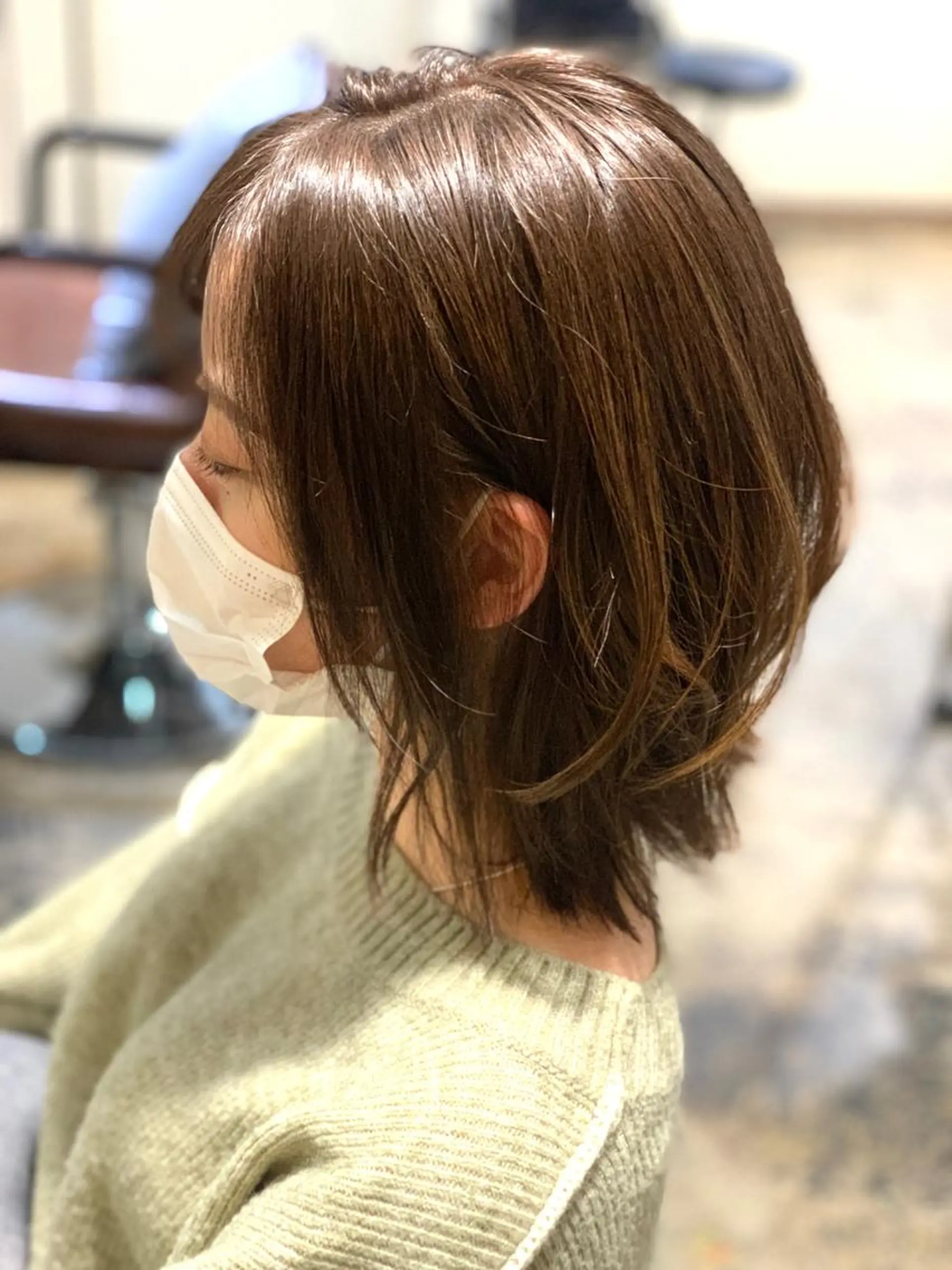 ミディアム カラー ハイライト✨髪質改善 TAKAさんです😊のヘアスタイル