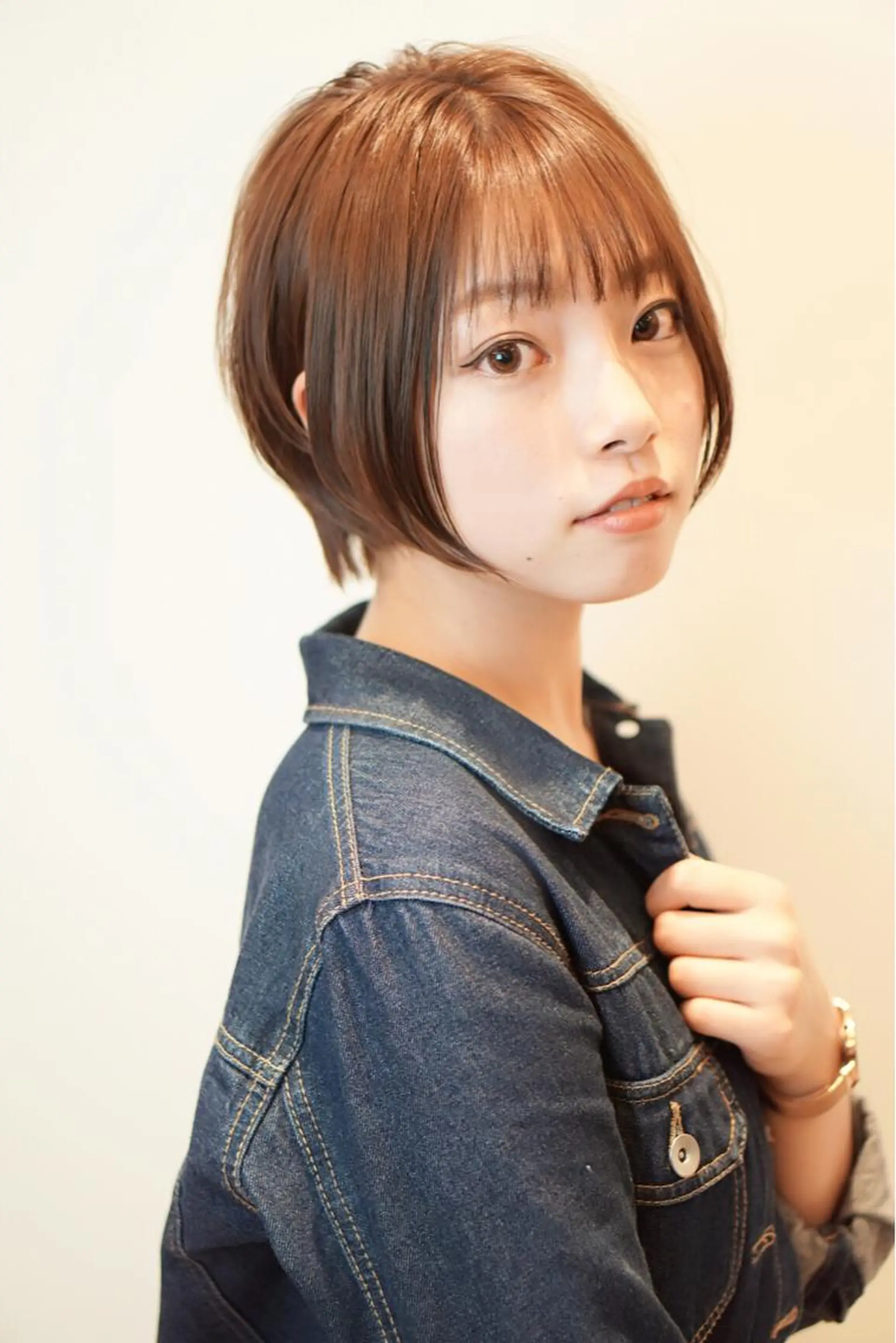 ショート カラー ショートボブ ベージュカラー ボブ ショートヘア 小顔カット ディレクター ノナカのヘアスタイル