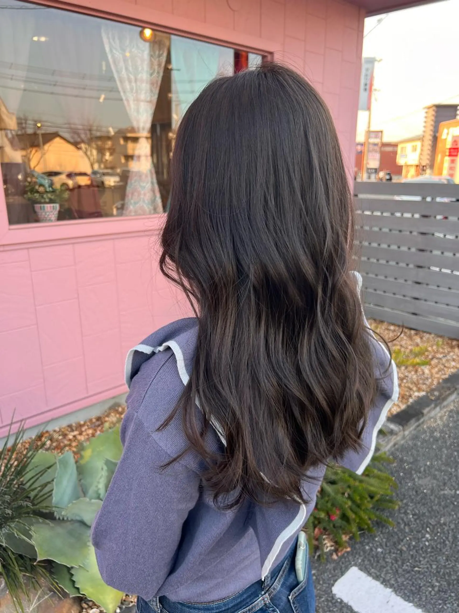 ロング カラー アッシュ 黒髪 ブリーチ ブルーカラー ブルーブラック 🌿寄り添い型美容師 🌿yuiのヘアスタイル