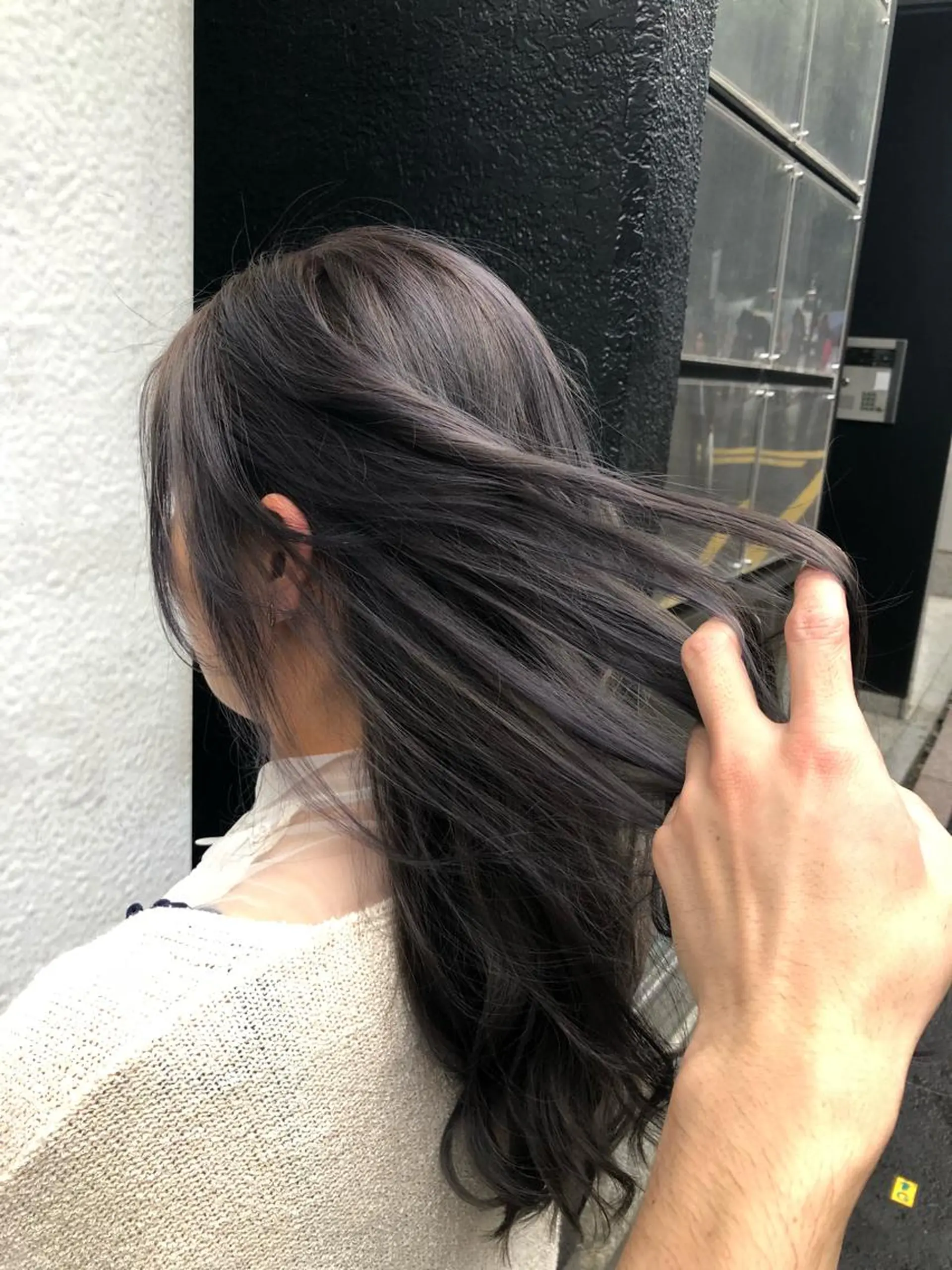 ロング カラー グレージュ 100%髪質改善特化 TRUNSのヘアスタイル