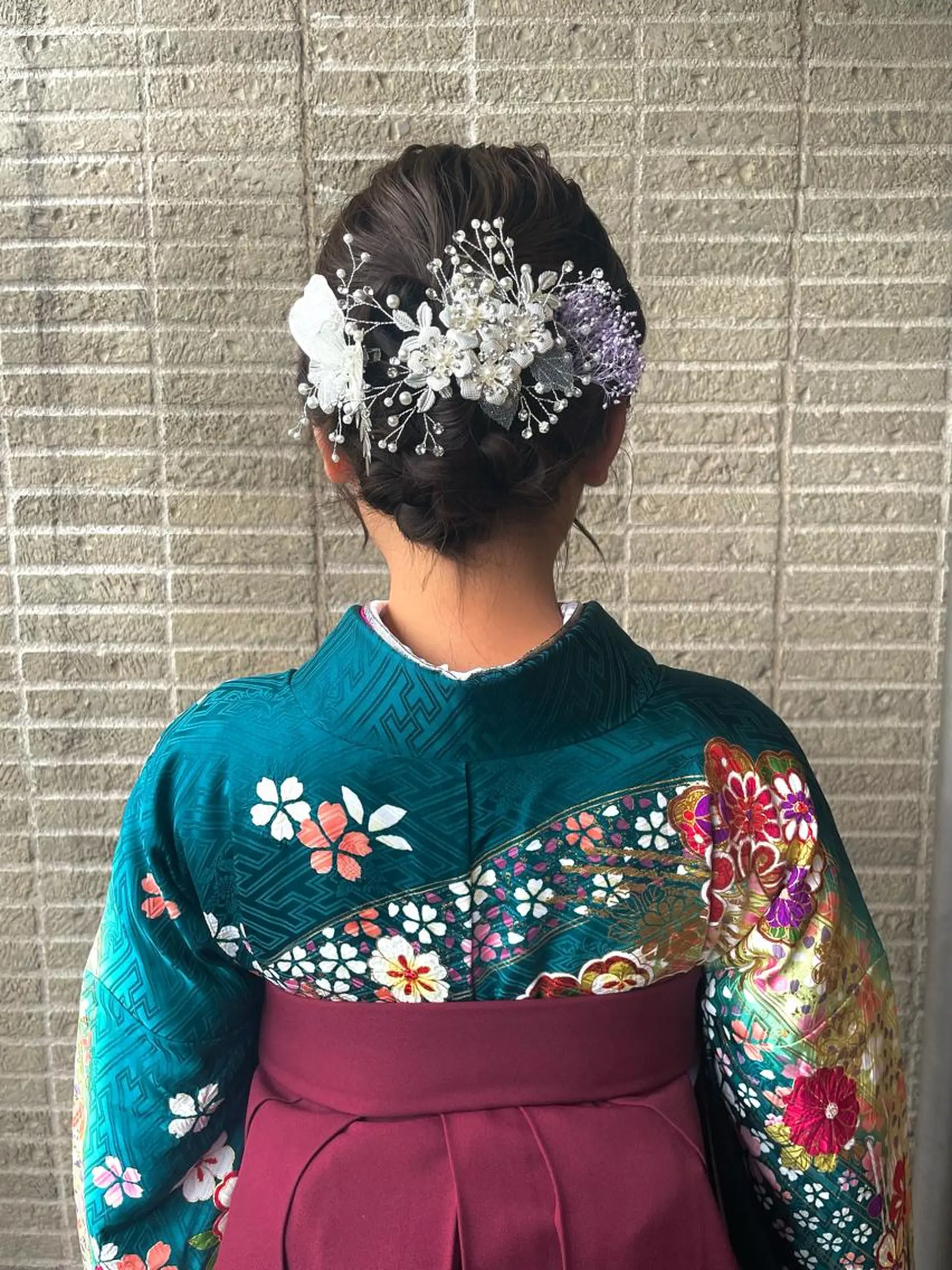 ミディアム カラー ヘアアレンジ 着付け 青沼夏未/オリーブ/ 寒色カラーのその他イメージ