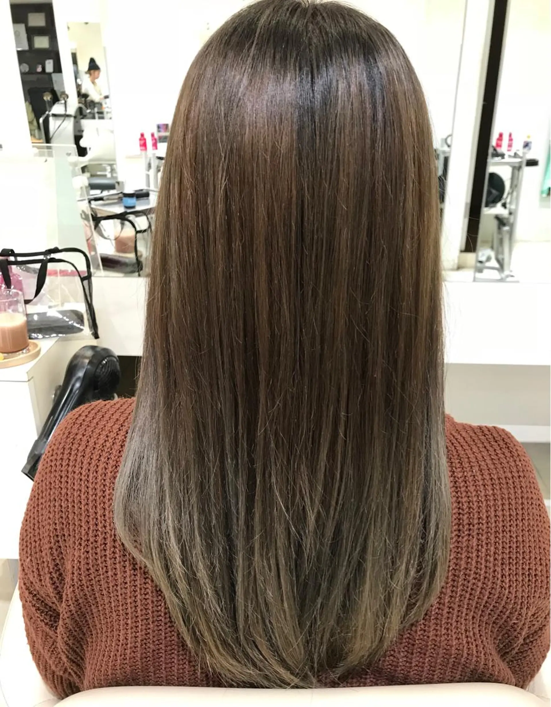 セミロング カラー オレンジ ケンジアネッタ Men'sのヘアスタイル