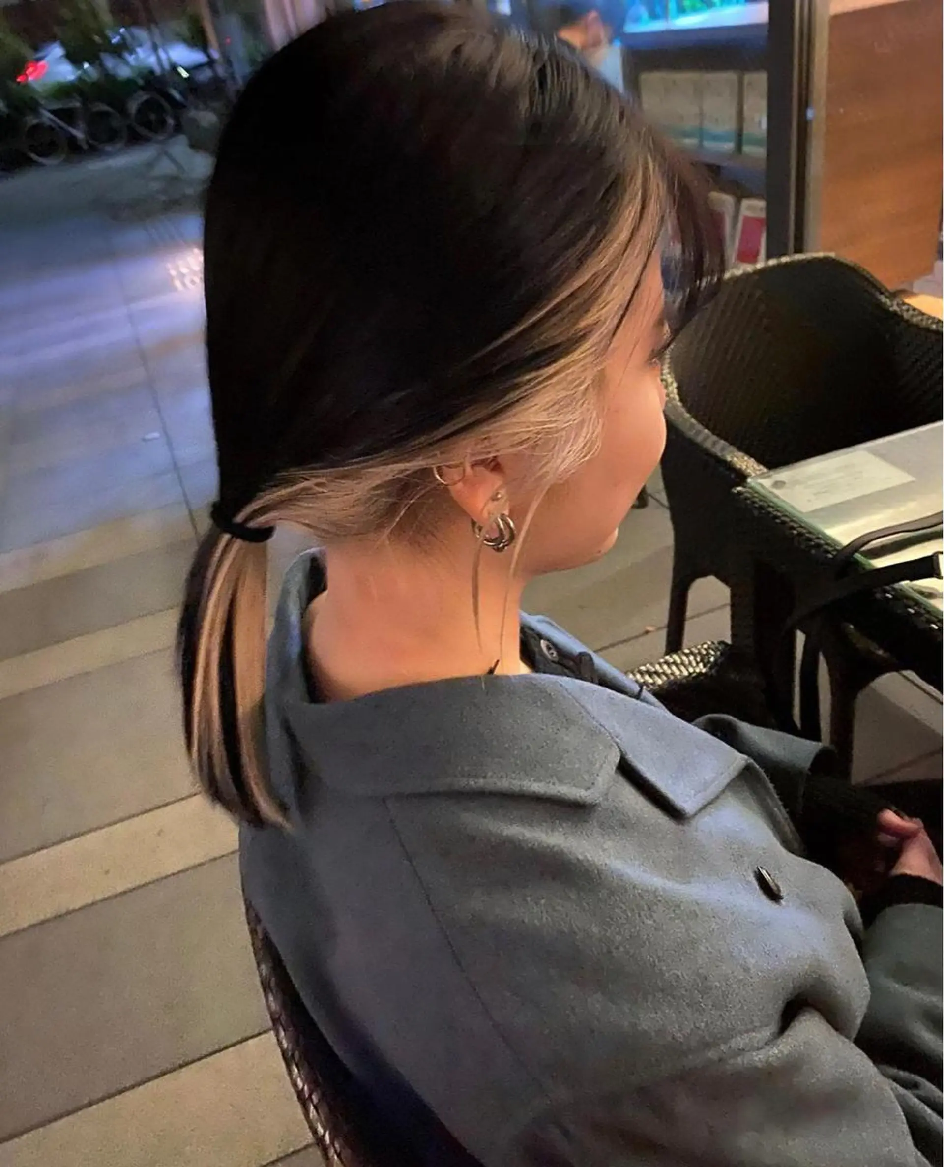 セミロング カラー ヘアアレンジ ブリーチ インナーカラー 【姫カット】 ナカムラコウキのヘアスタイル