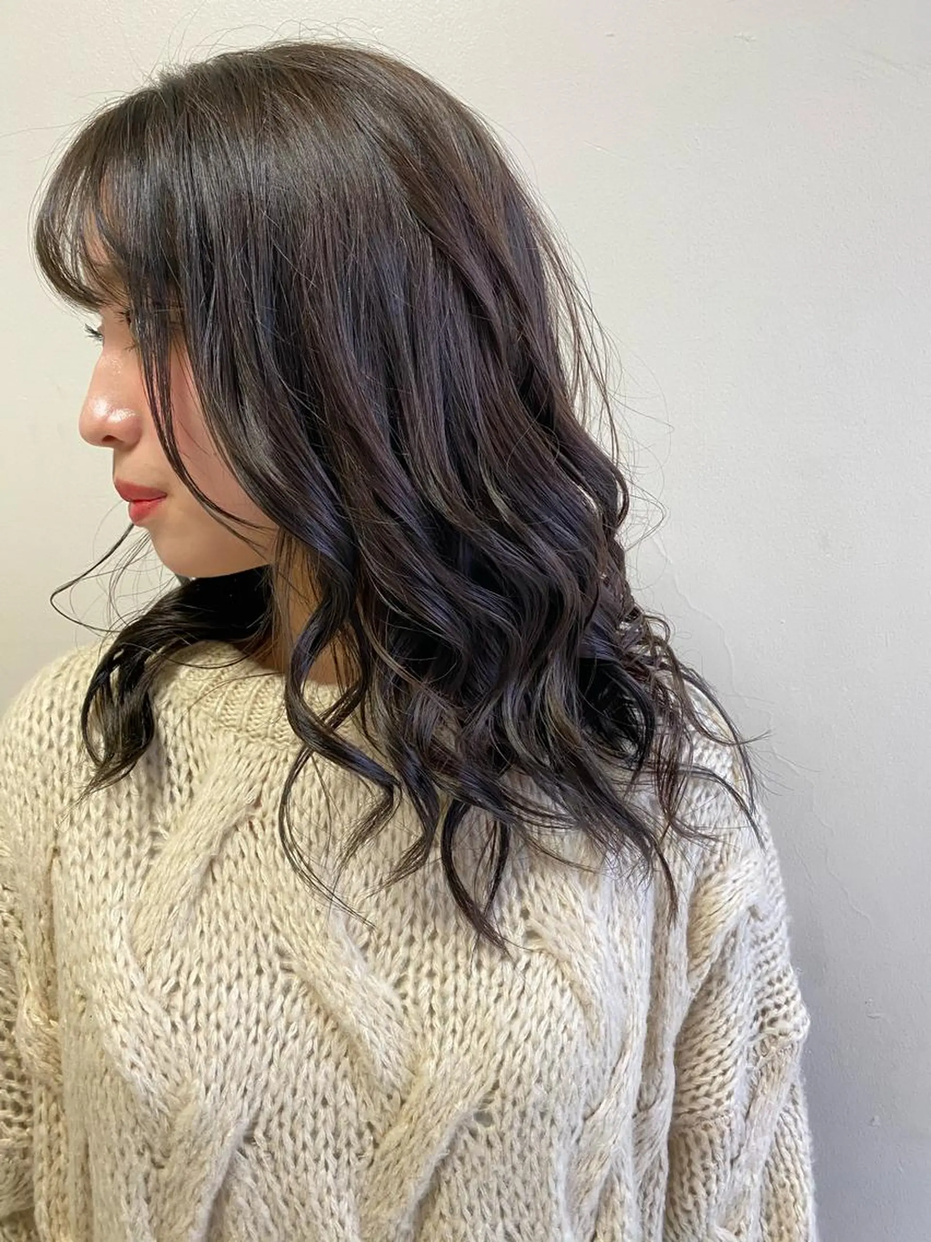 ミディアム カラー hair &eye LAWE.店長のヘアスタイル