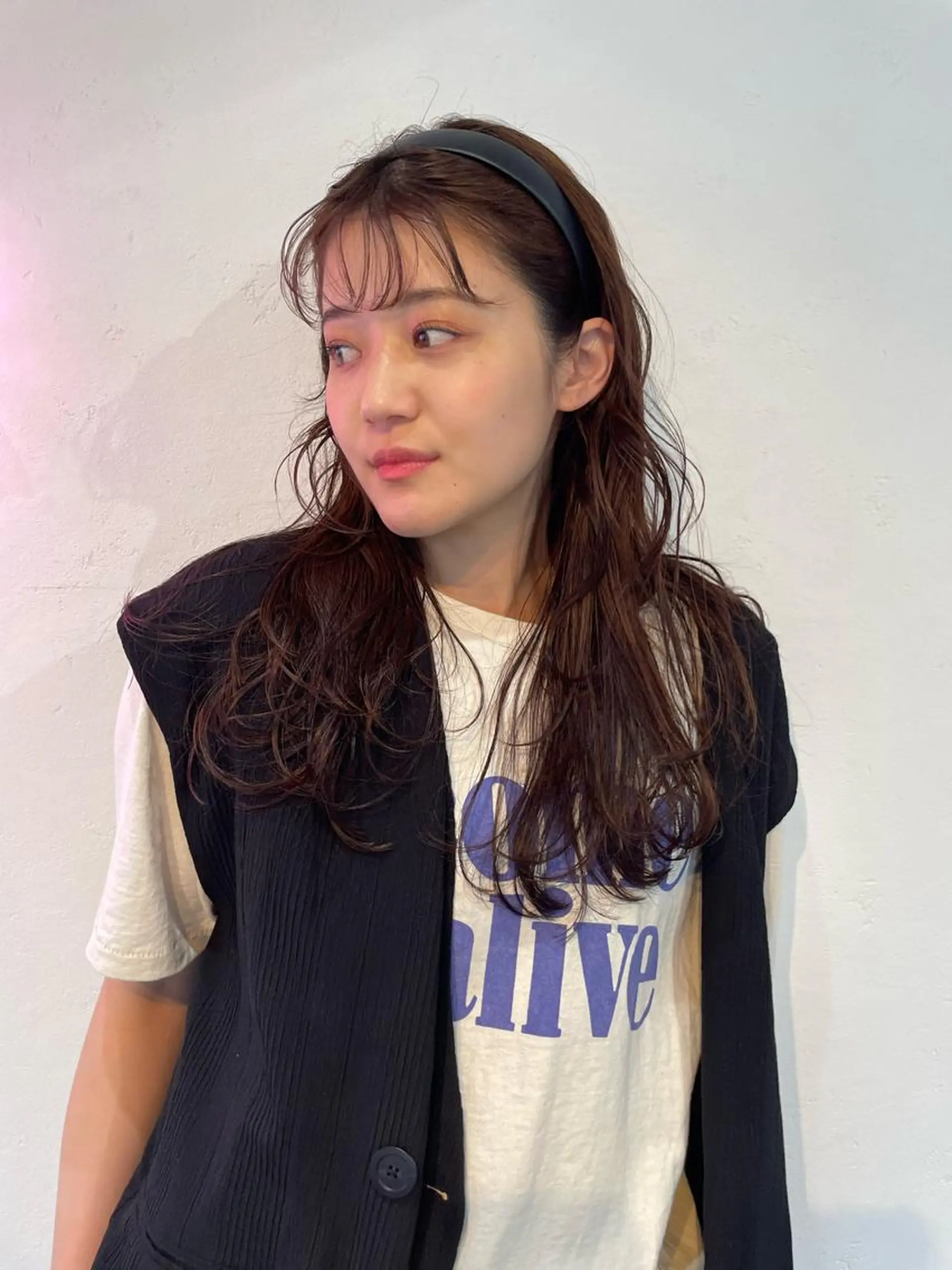 セミロング パーマ カット ヘアカラー パーマ SALOWIN下北沢所属・hazuki 🌝のヘアスタイル