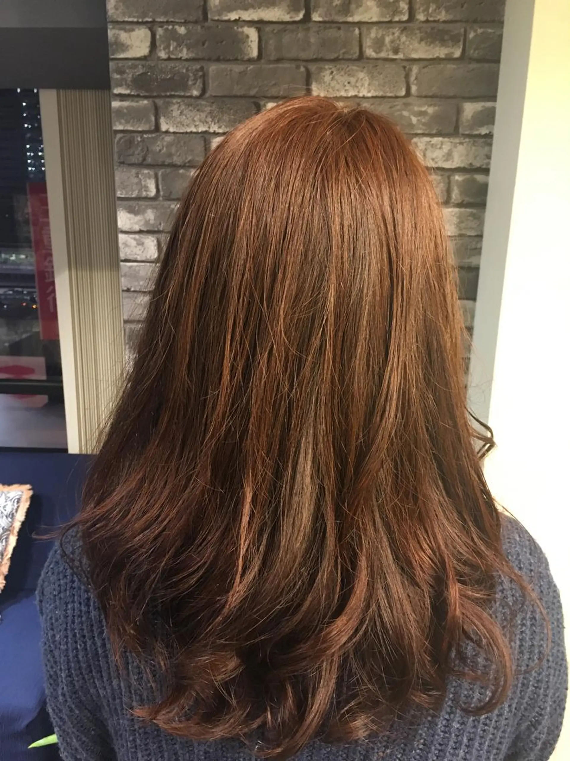 セミロング カラー パーマ セミロングパーマ デジタルパーマ 山田 義人のヘアスタイル