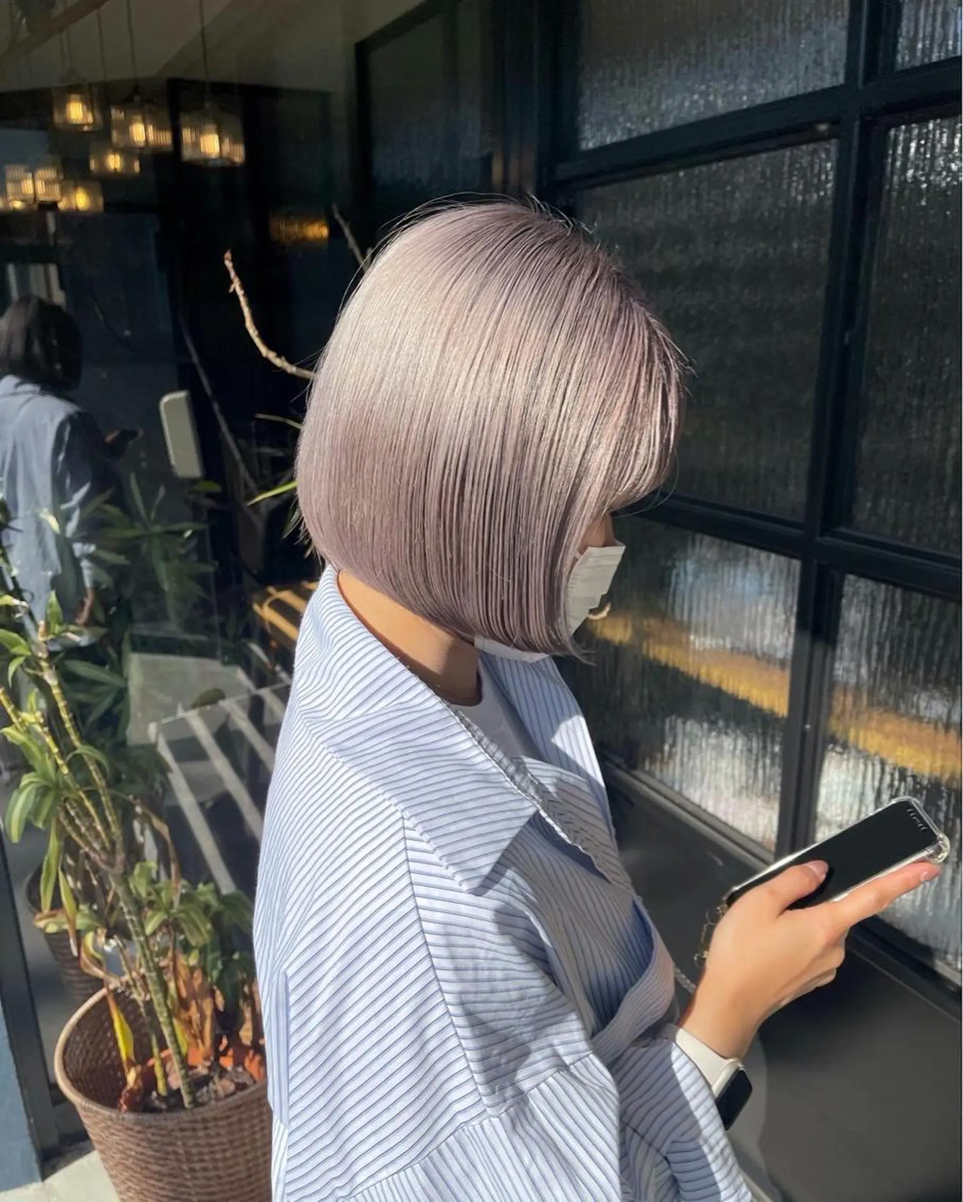 カラー 透明感カラー シルバー ヘアカラー 掛川美容師 chikakoのヘアスタイル