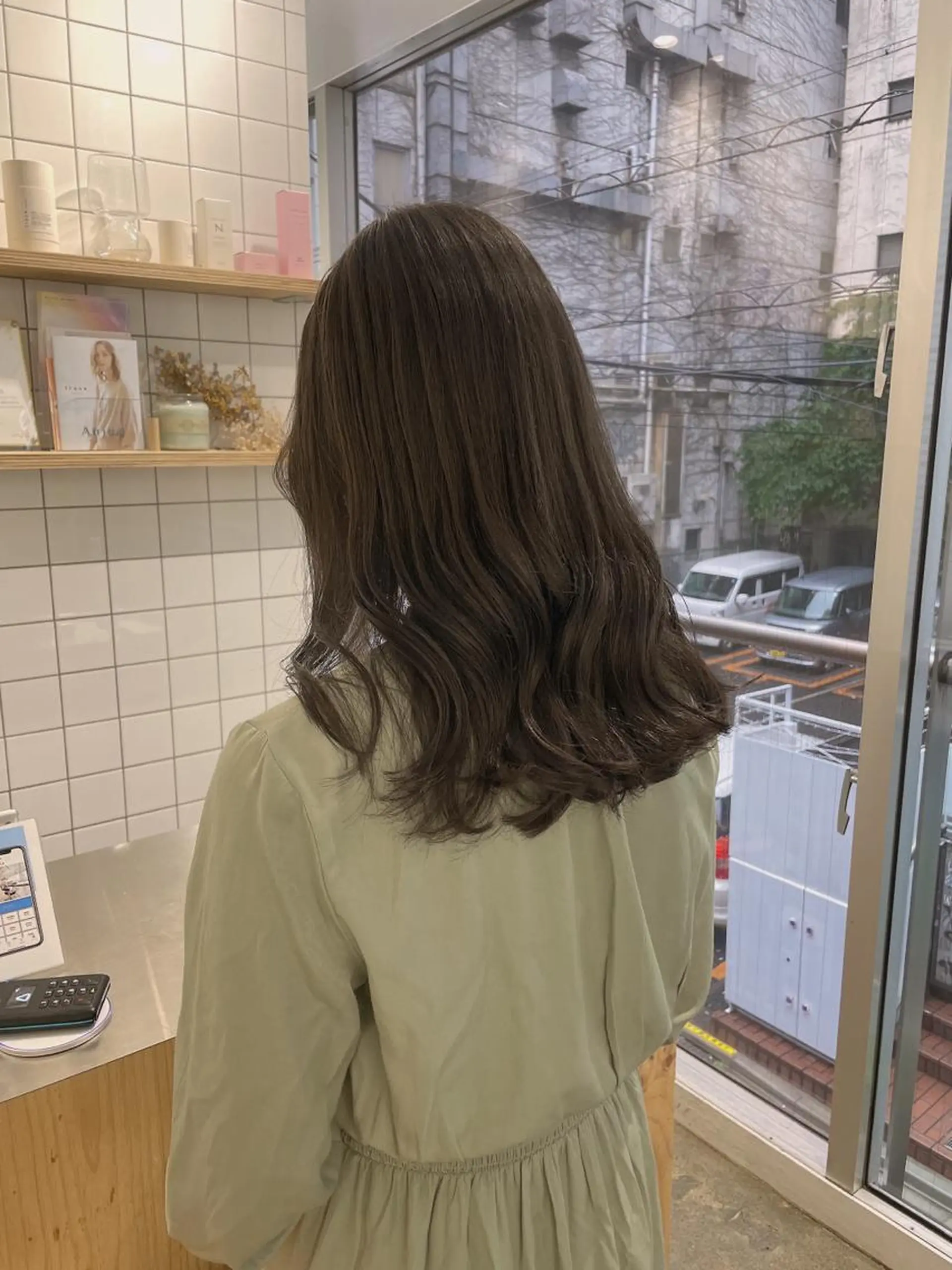 セミロング カラー アディクシーカラー グレージュ イルミナカラー ラベンダーカラー ラベンダーグレージュ カット ヘアカラー トリートメント 🪞♡韓国風スタイル MISATO🪞♡のヘアスタイル