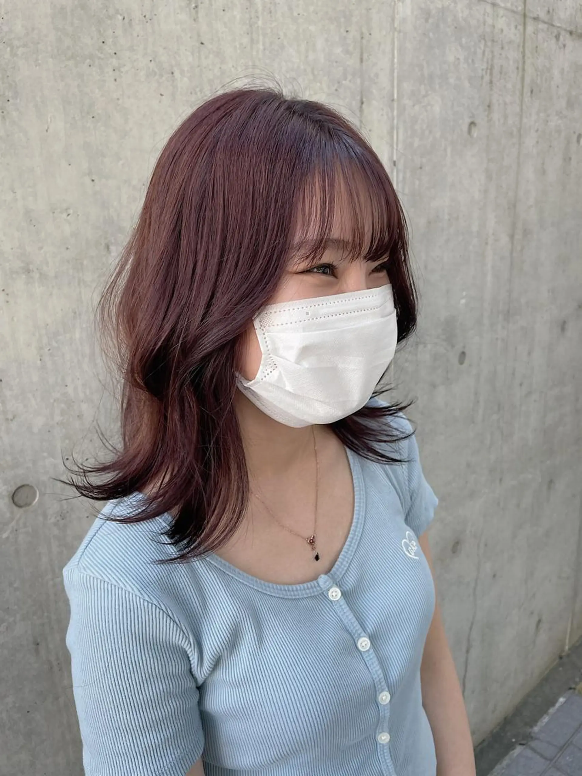 ミディアム カラー カット ヘアカラー トリートメント ハットリ /北習志野のヘアスタイル