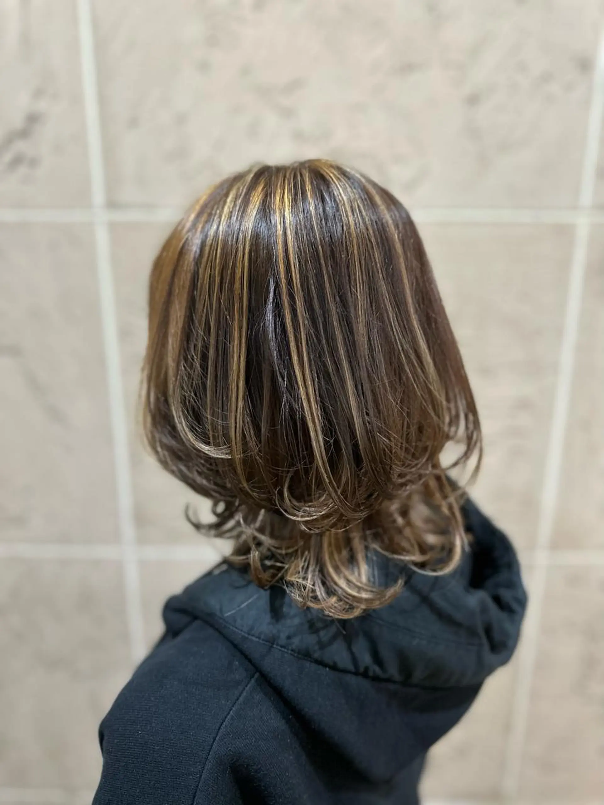 ミディアム カラー ダブルカラー ハイライトカラー ハイライト 溜 一太のヘアスタイル