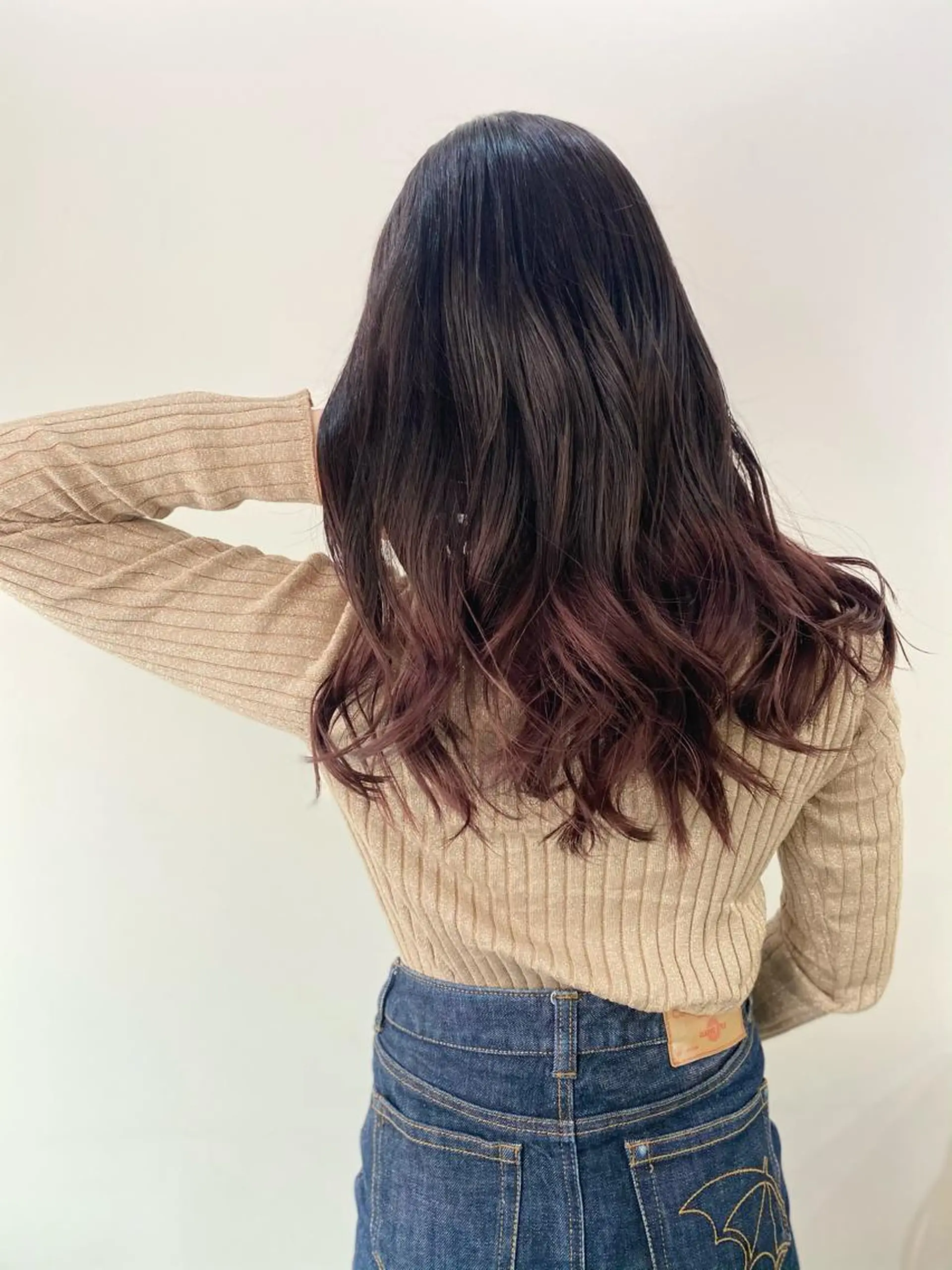 ロング カラー グラデーションカラー レッドカラー opus 店長大和 レイヤー/赤み消しのヘアスタイル