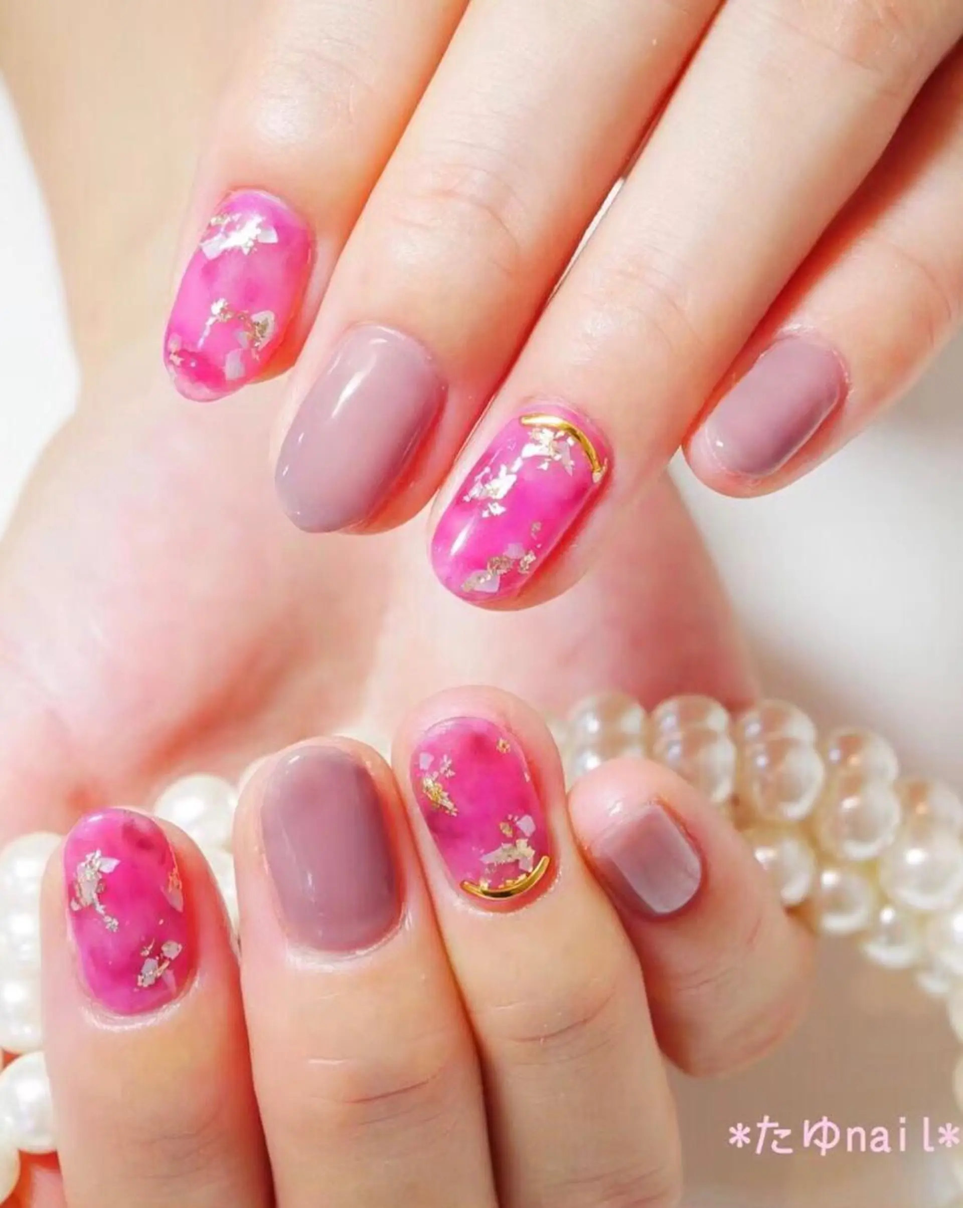 ネイル ハンドネイル ネイルサロン・ネイルスクール　たゆnail所属・ネイルサロン 【たゆnail】のネイルデザイン