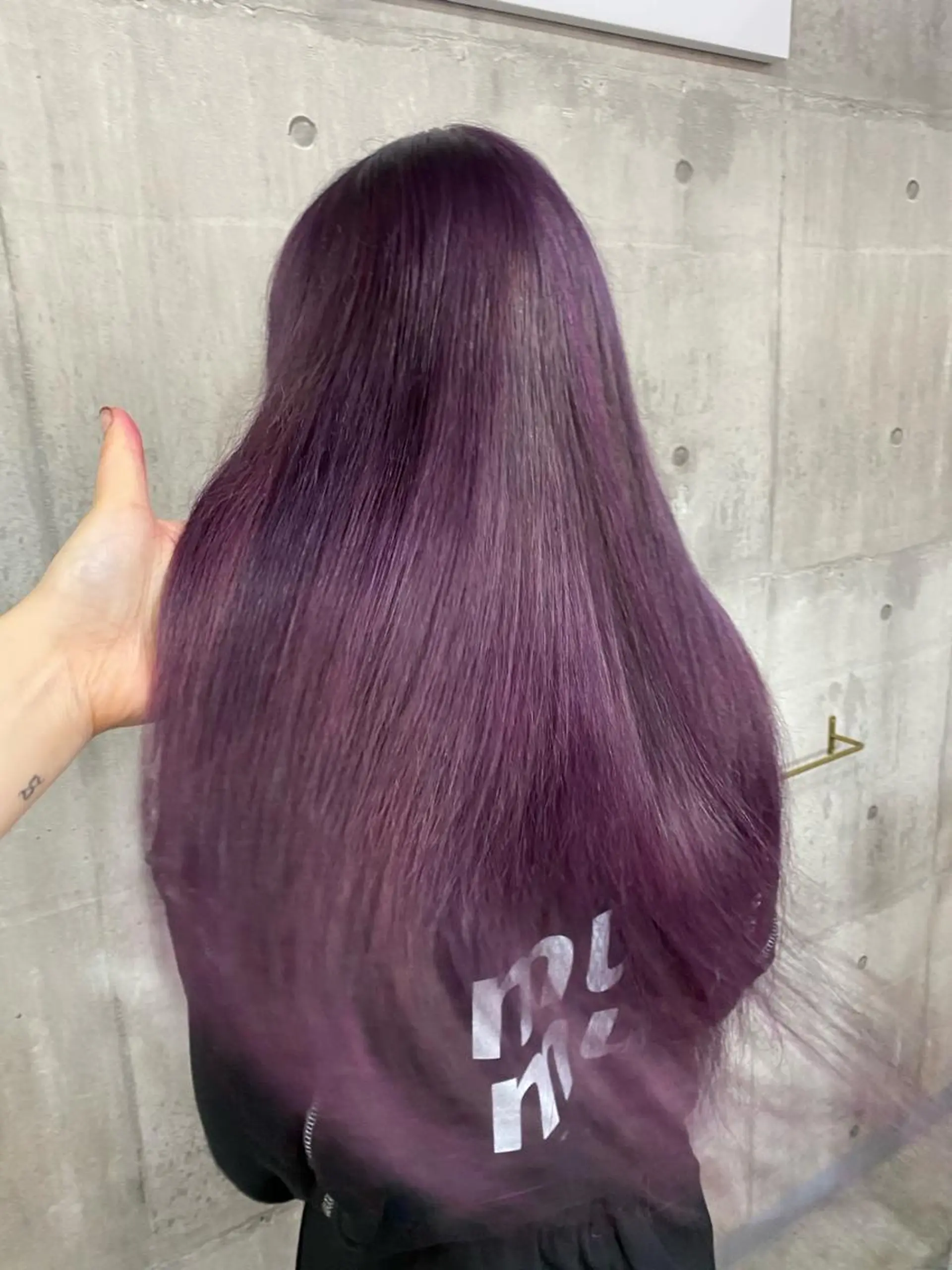 セミロング カラー パープルカラー ヘアカラー SHURI❤️‍🔥 中/韓mix ♡のヘアスタイル