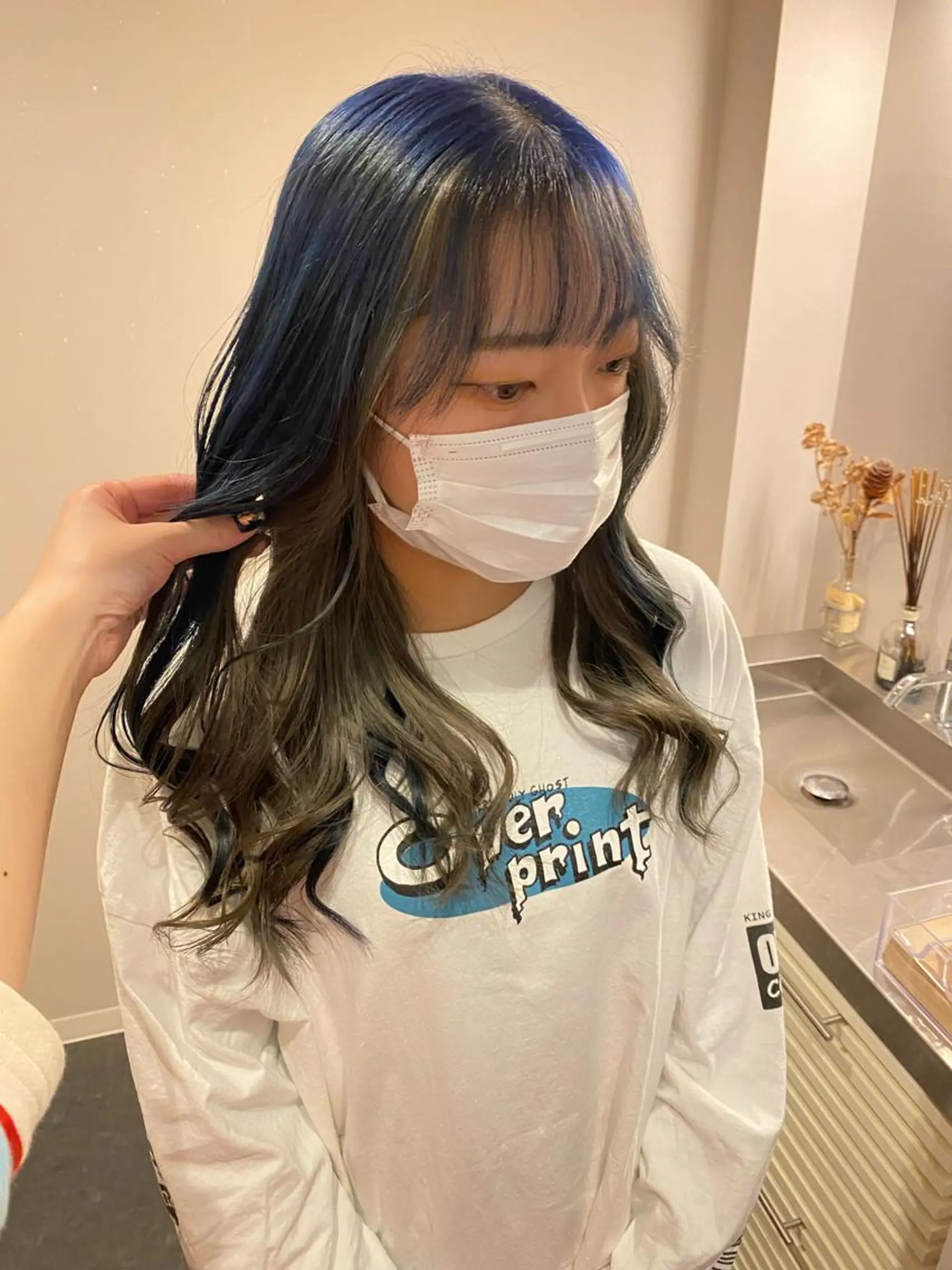 ロング カラー ヘアアレンジ メンズ キッズ ネイル マツエク・マツパ アイブロウ chapter問屋町 💘小室明華のヘアスタイル