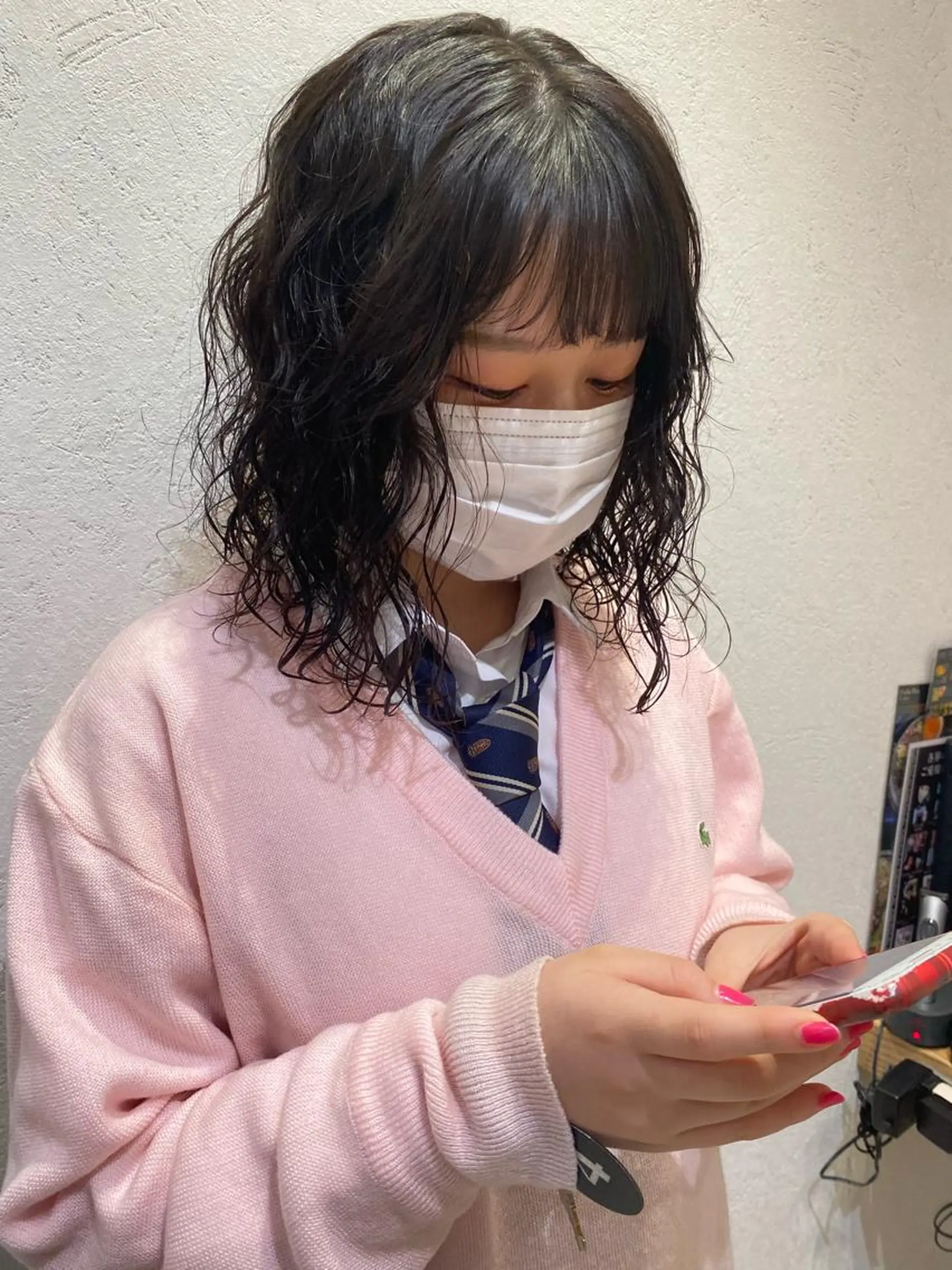 ミディアム カラー パーマ ミディアムパーマ パーマ指名No1 /namiのヘアスタイル