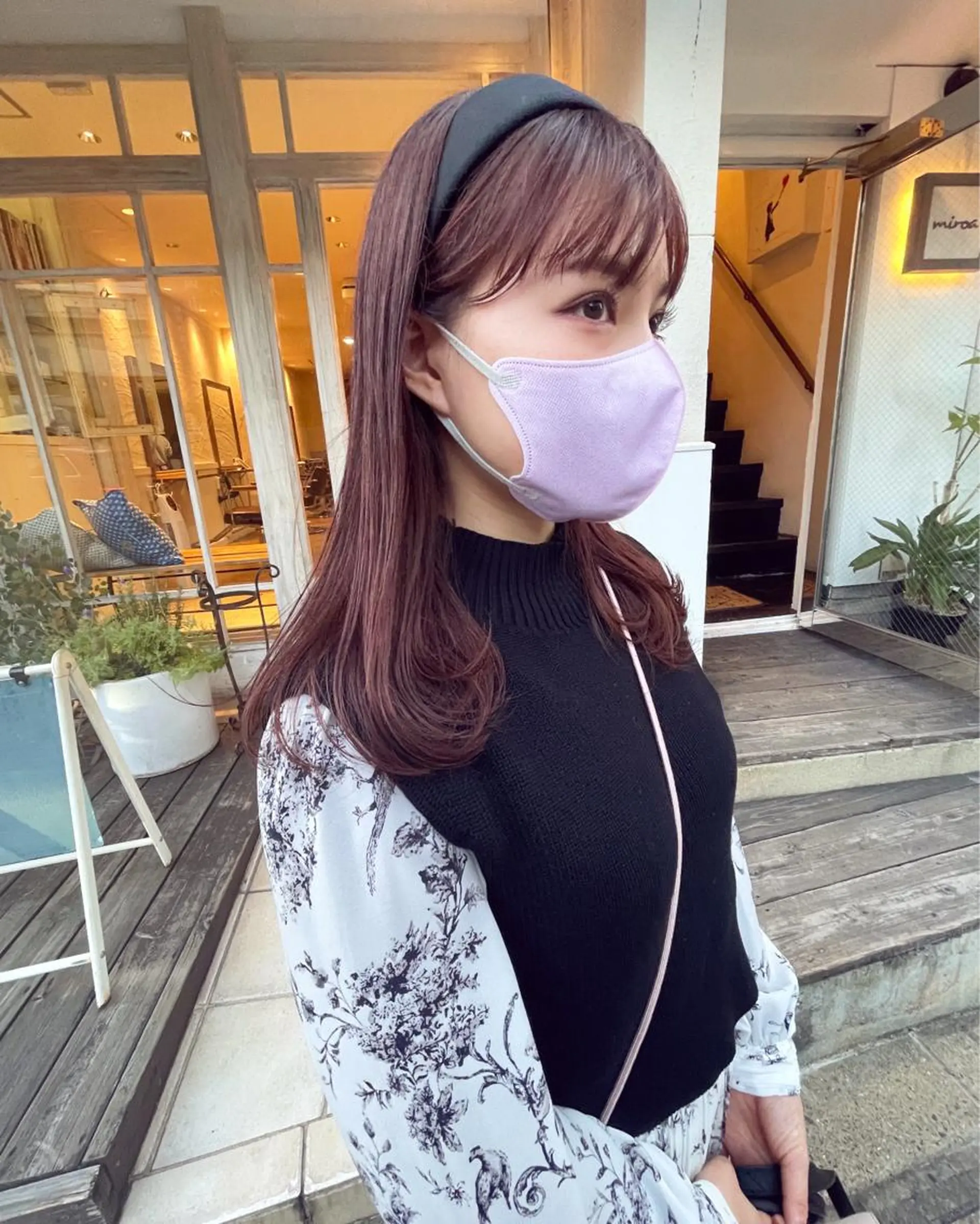 ミディアム カラー 🙃 透明感カラー/ボブのヘアスタイル