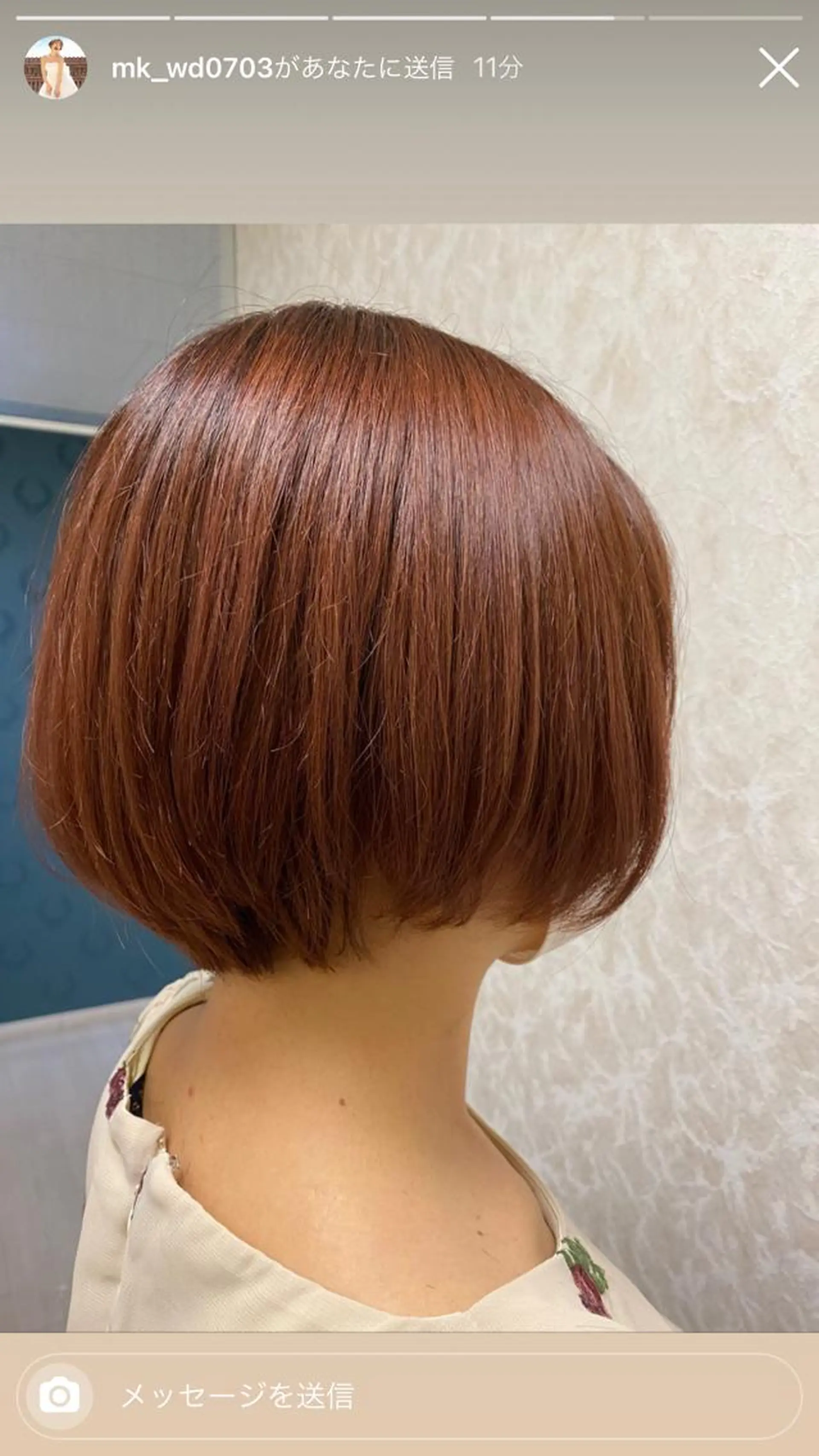 ショート カラー オレンジ ボブ カット ヘアカラー トリートメント ブリーチ/髪質改善/ レイヤー/YUTO‎のヘアスタイル