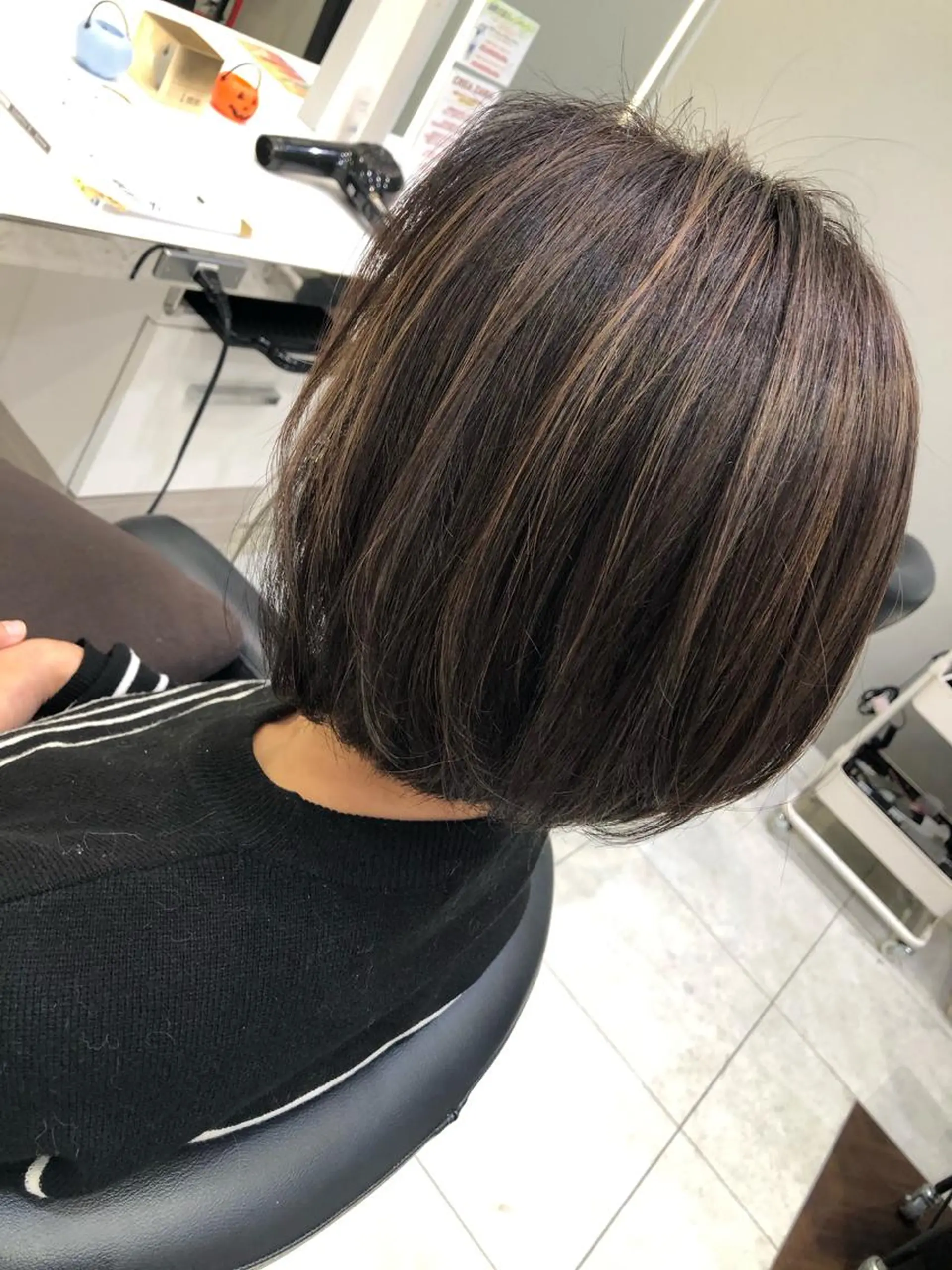 ショート ヘアカラー トリートメント 岸 保奈美のヘアスタイル