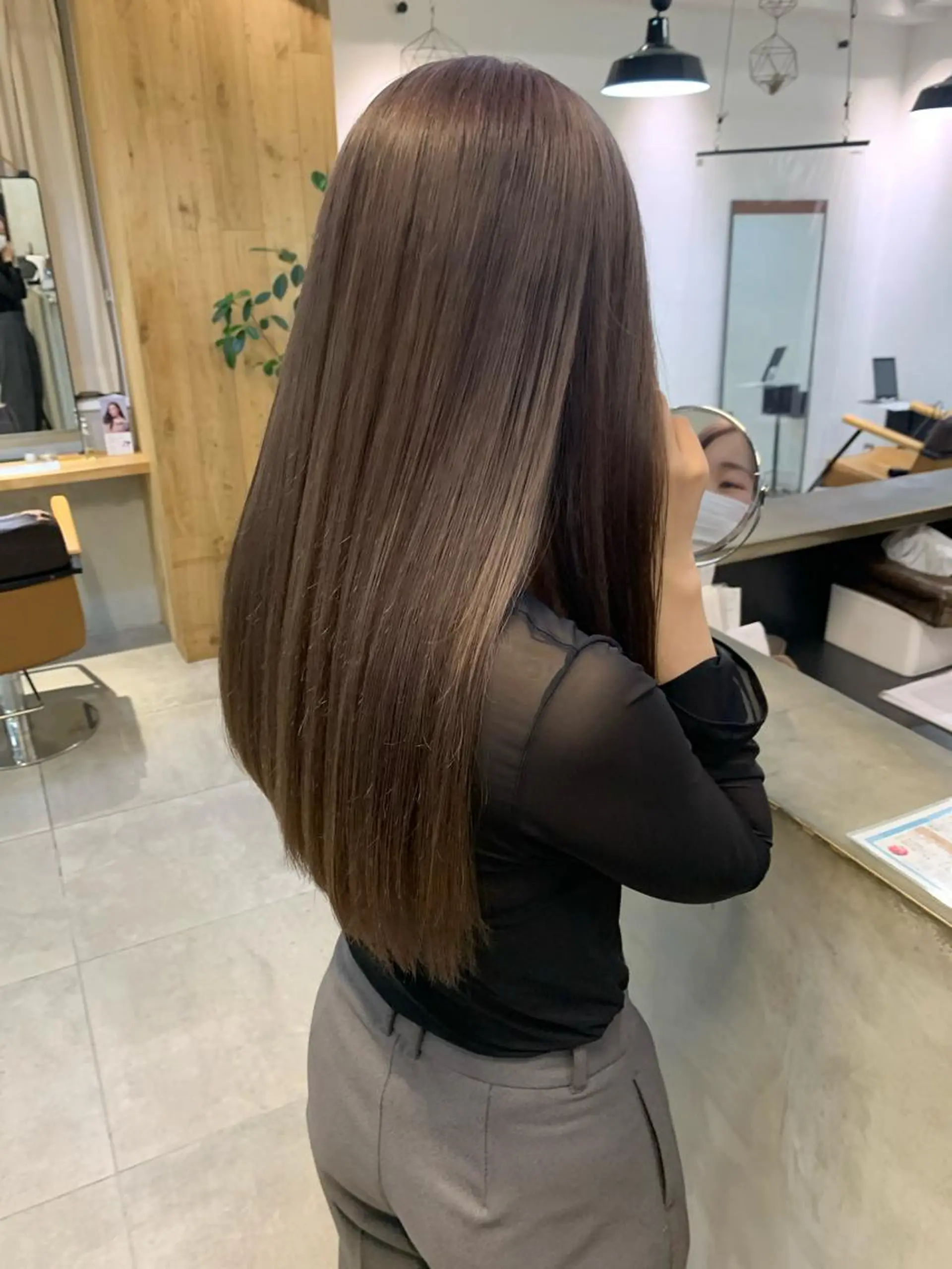 ロング カラー ヘアカラー トリートメント REINA☁️透明感 カラー/ぷつっと♡のヘアスタイル