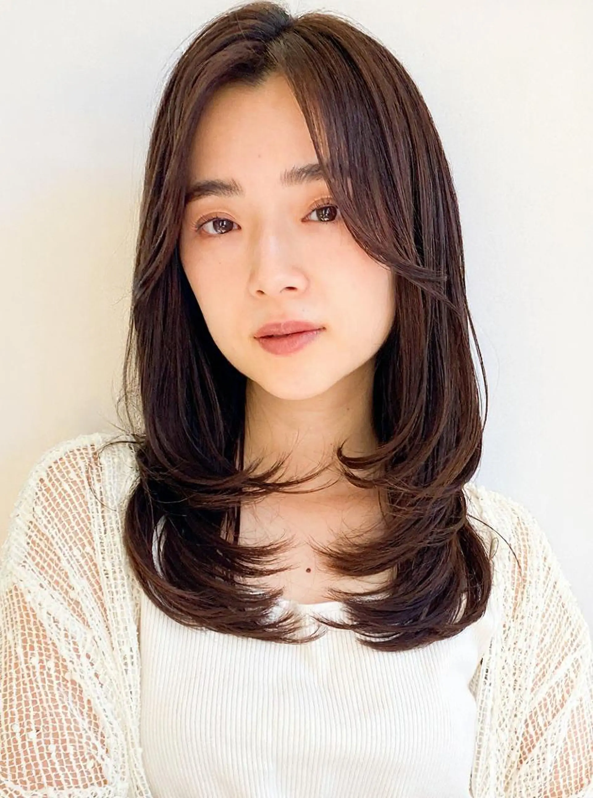 セミロング カット ヘアカラー 松本/透明感カラー/ ベージュ/青木 未羽のヘアスタイル