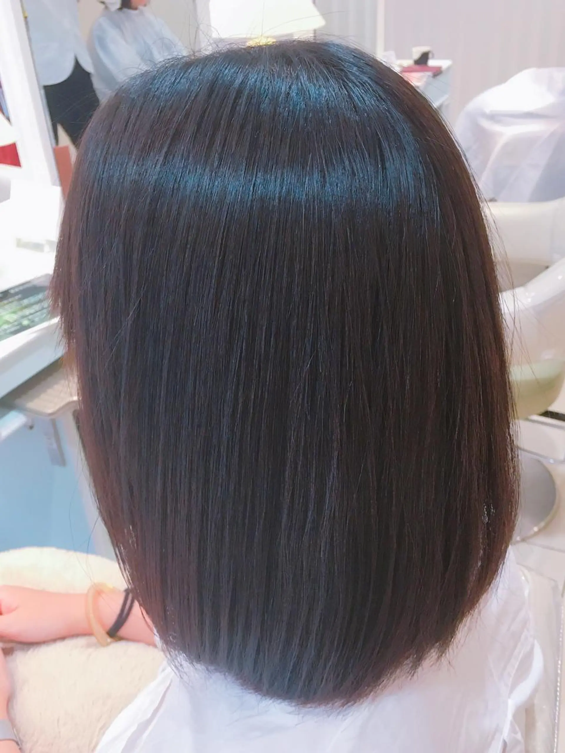 セミロング パーマ 縮毛矯正 ストレートパーマ ハイトーン/ブリーチ 山崎　悠次のヘアスタイル