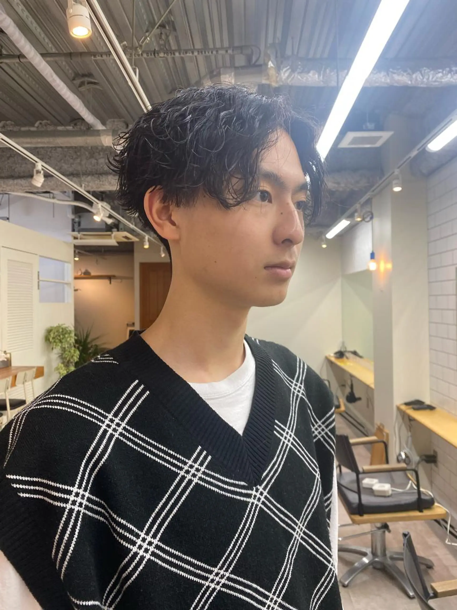 パーマ メンズ メンズパーマ 波巻きパーマ カット パーマ シャドウパーマ/ 波巻パーマYu-Kiのヘアスタイル